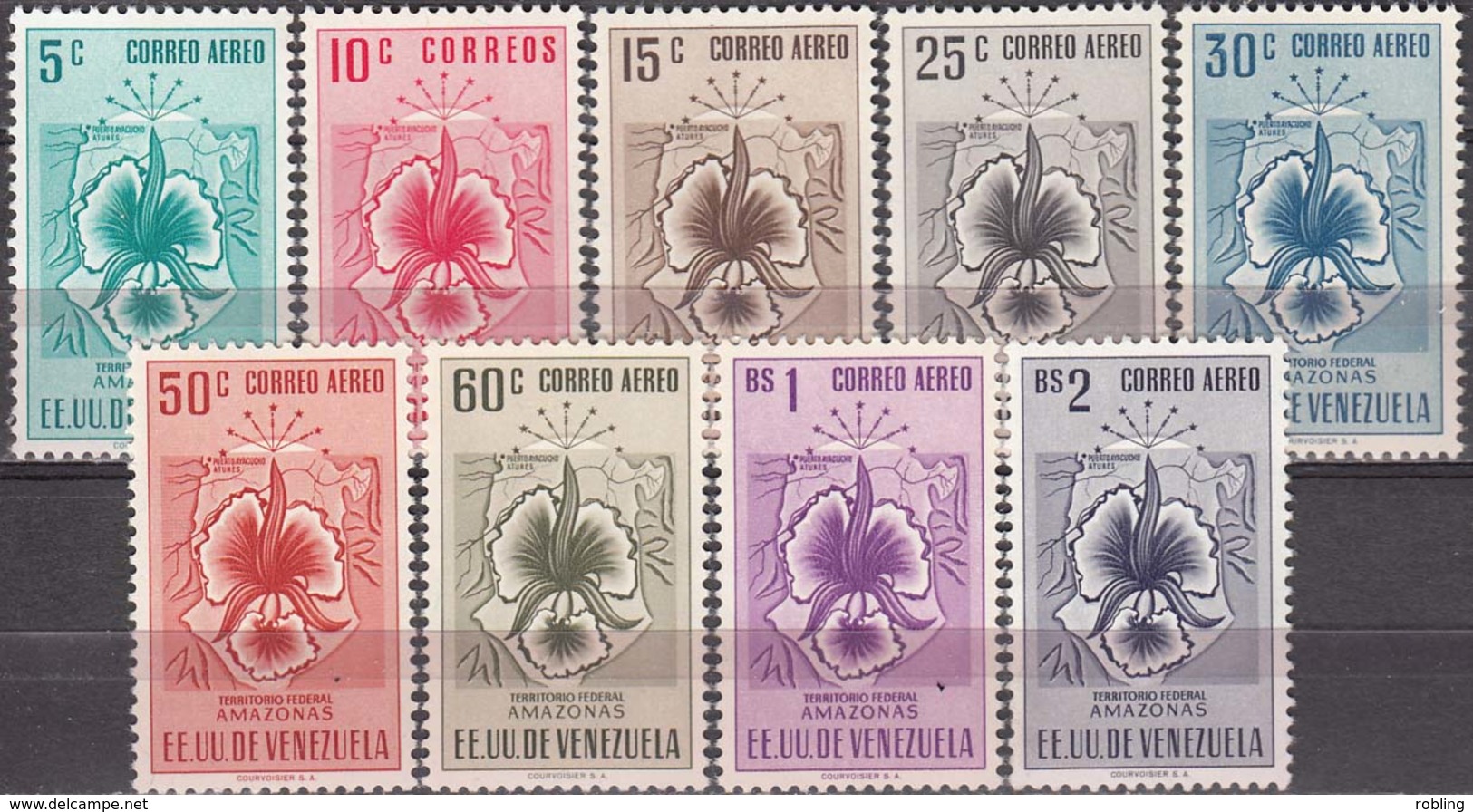 Venezuela. 1953. Orchids.  Michel. 1003-11. MNH.25332 - Orchideeën