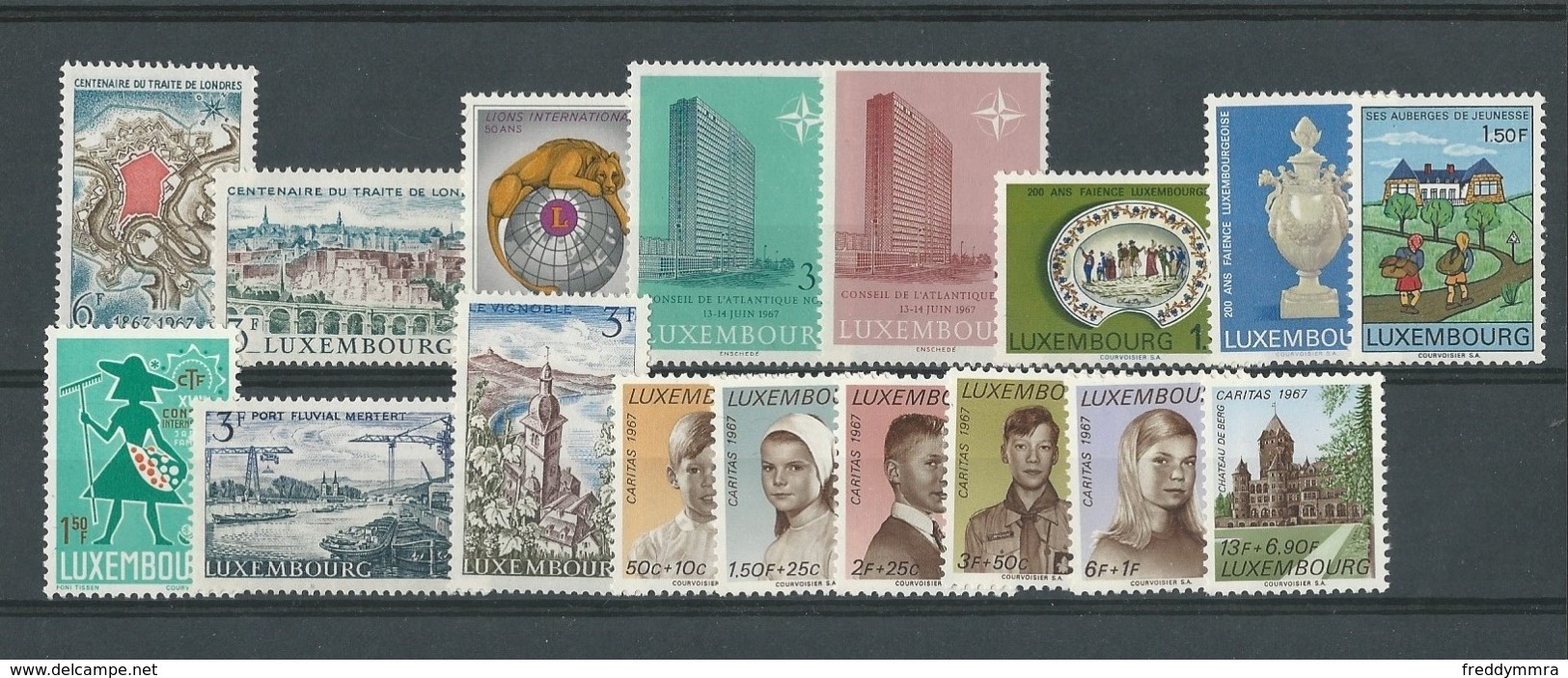 Luxembourg: Année 1967 ** (manque 700/701) - Full Years