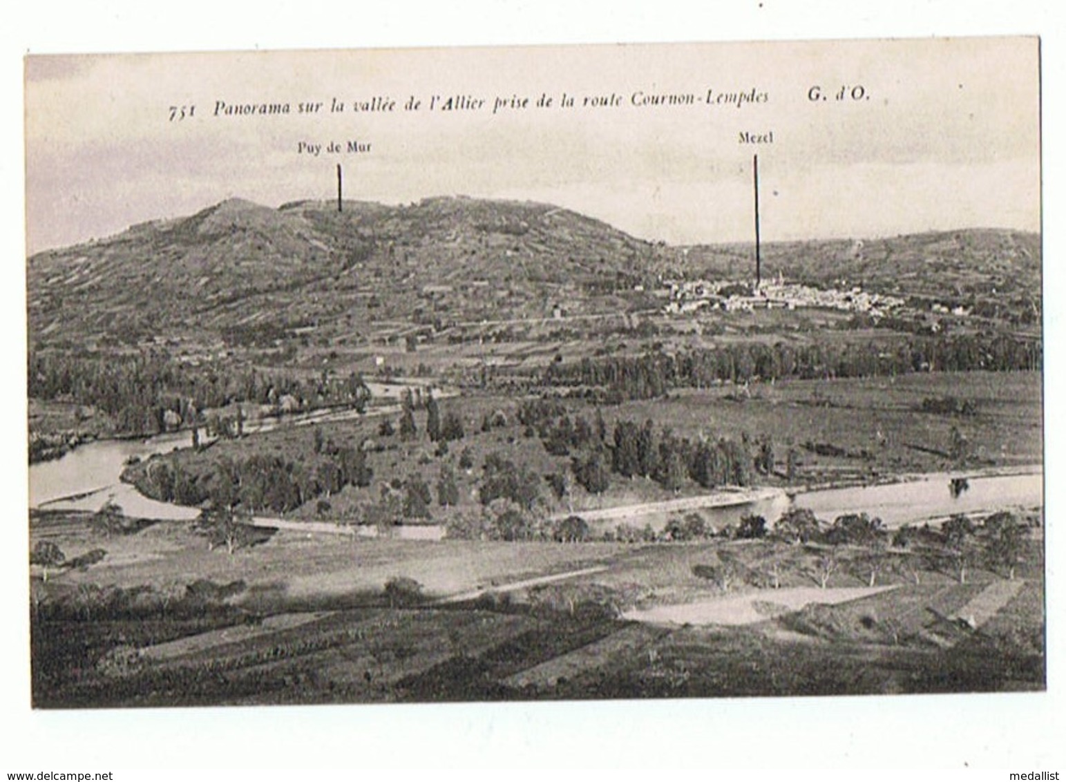 Cpa..63..PANORAMA SUR LA VALLEE DE L'ALLIER PRISE DE LA ROUTE COURNON LEMPDES - Altri & Non Classificati