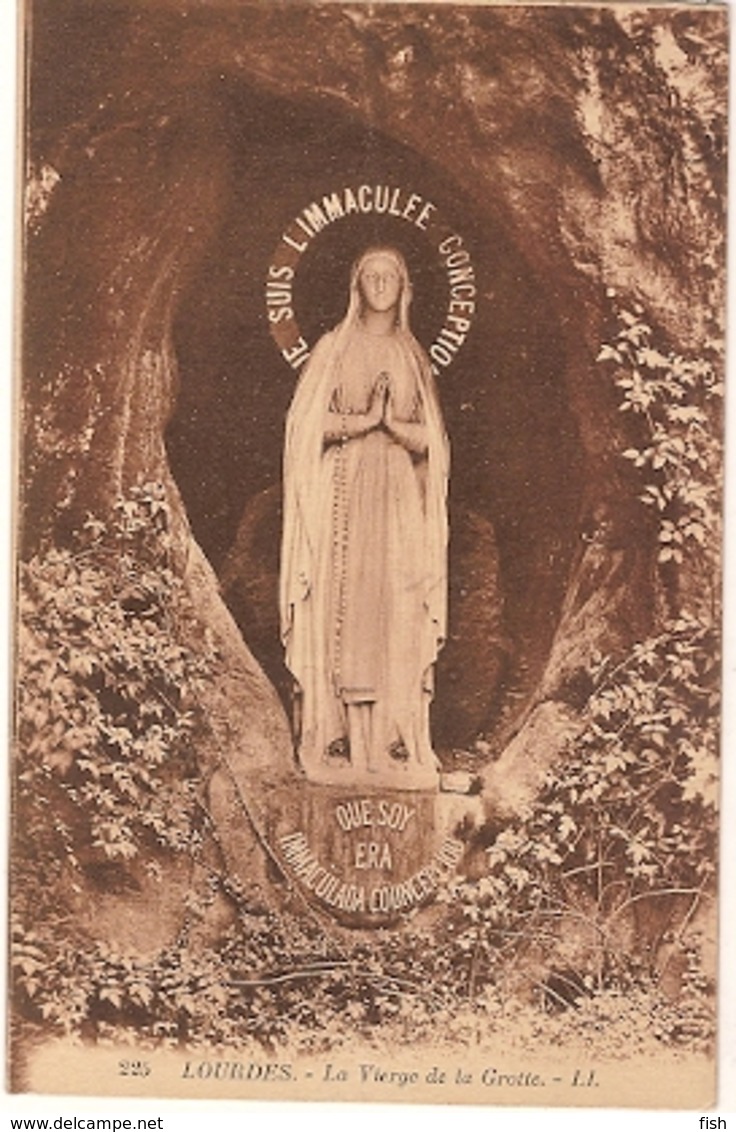 France & La Vierge De La Groute, Lourdes, Porto Portugal 1925 (225) - Virgen Mary & Madonnas