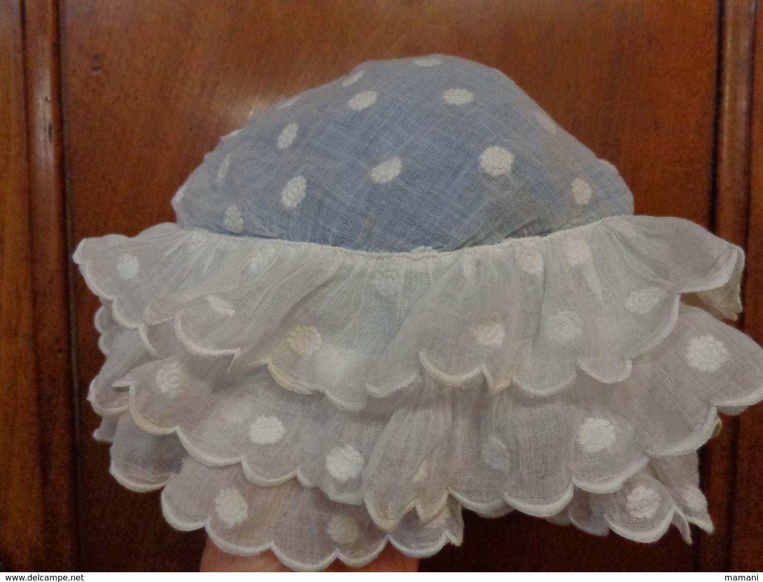 Coiffe-bonnet Pour Dame -plumetis Sur Linon - Coiffes, Chapeaux, Bonnets