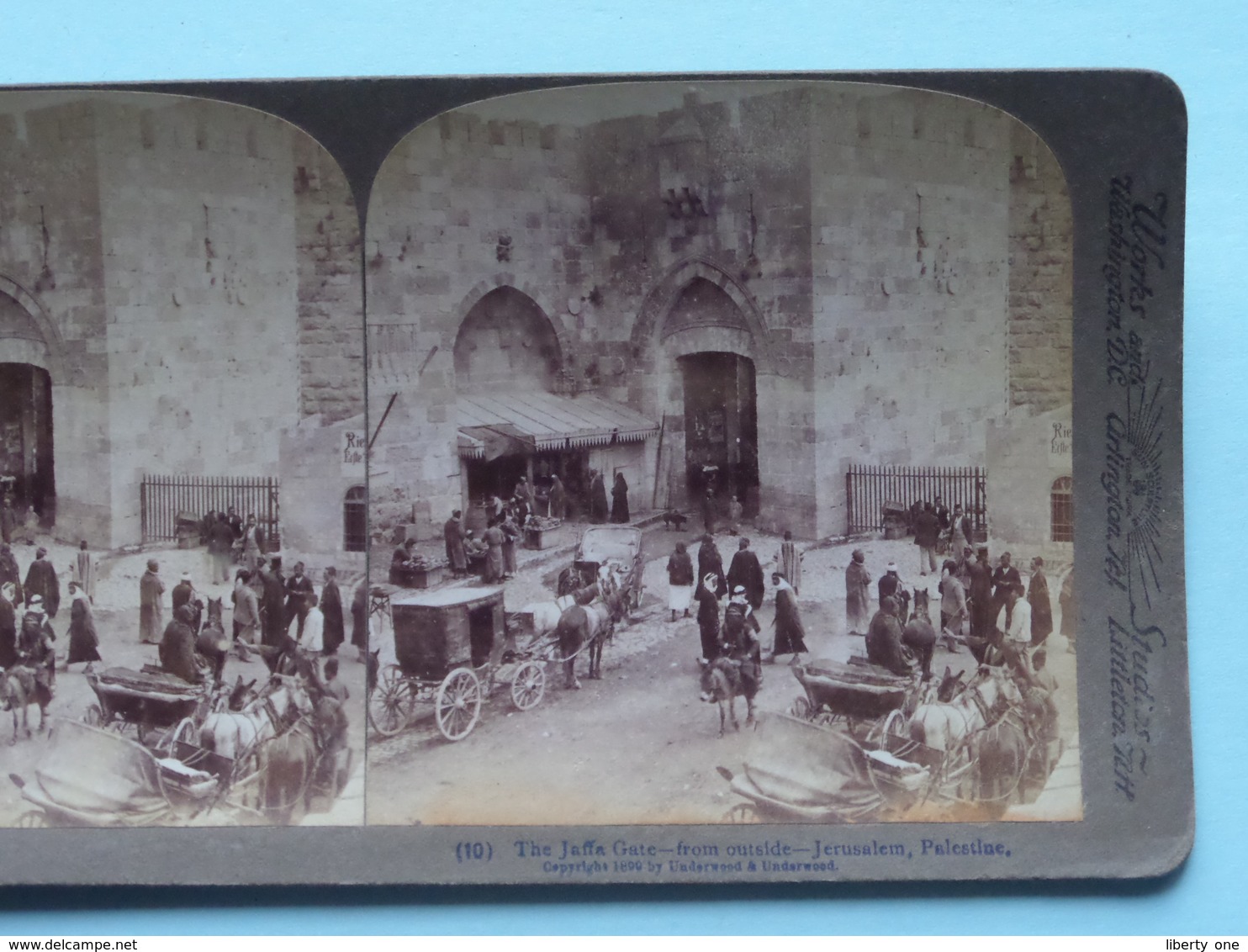 The Jaffa Gate From Outside Jerusalem PALESTINE ( N° 10 ) Stereo Photo : Underwood & Underwood Publi ( Voir Photo ) ! - Stereoscopic