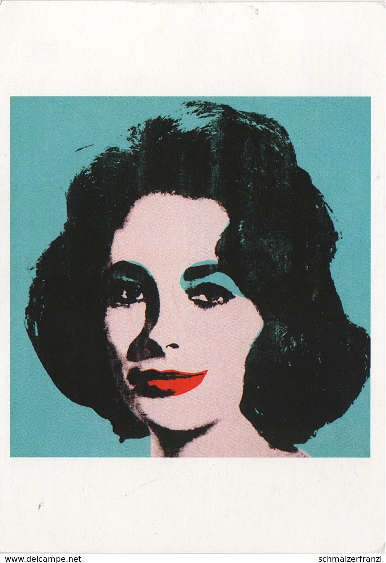 Künstlerkarte AK Andy Warhol Andrew Warhola Liz #5 Early Colored Liz 1963 Elizabeth Taylor Pop Art Signiert - Warhol, Andy