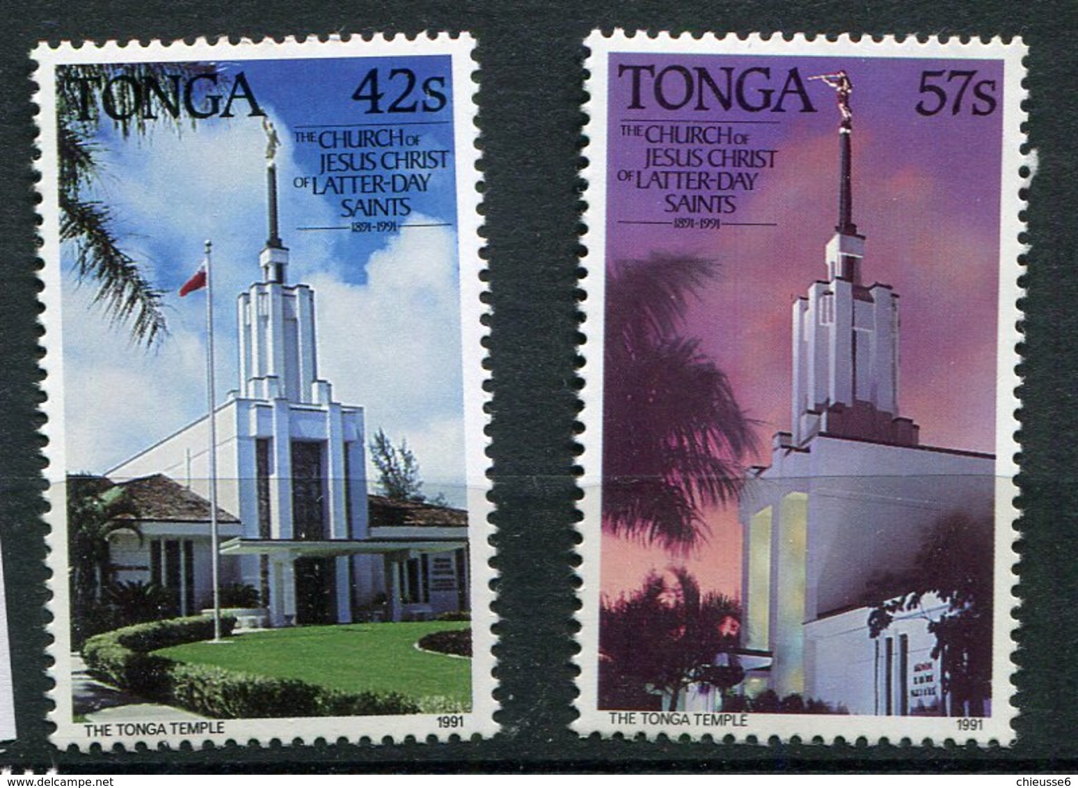 Tonga ** N°  818/819 - Eglise De Jésus-Christ Des Derniers Jours - Tonga (1970-...)