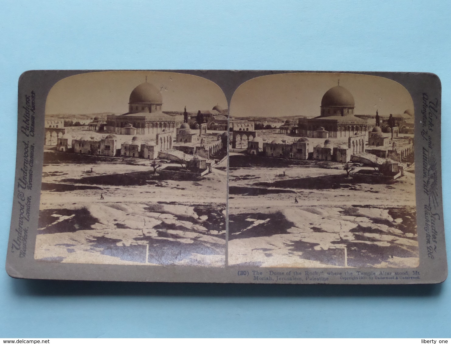 The " Dome Of The Rock " Mt Mo Jerusalem Palestine ( N° 30 ) Stereo Photo : Underwood & Underwood Publi ( Voir Photo ) ! - Photos Stéréoscopiques