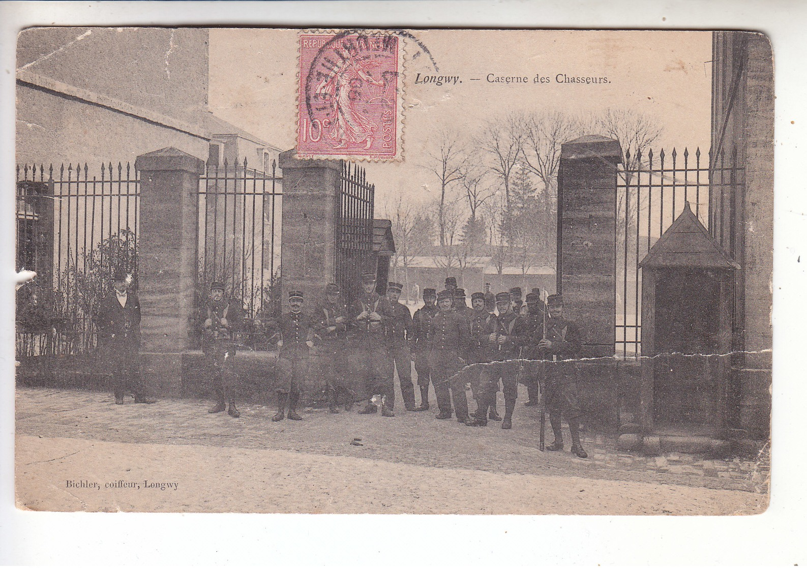 Ps- 54 - LONGWY - Caserne Des Chasseurs- Timbre - Cachet - 1905 - Longwy