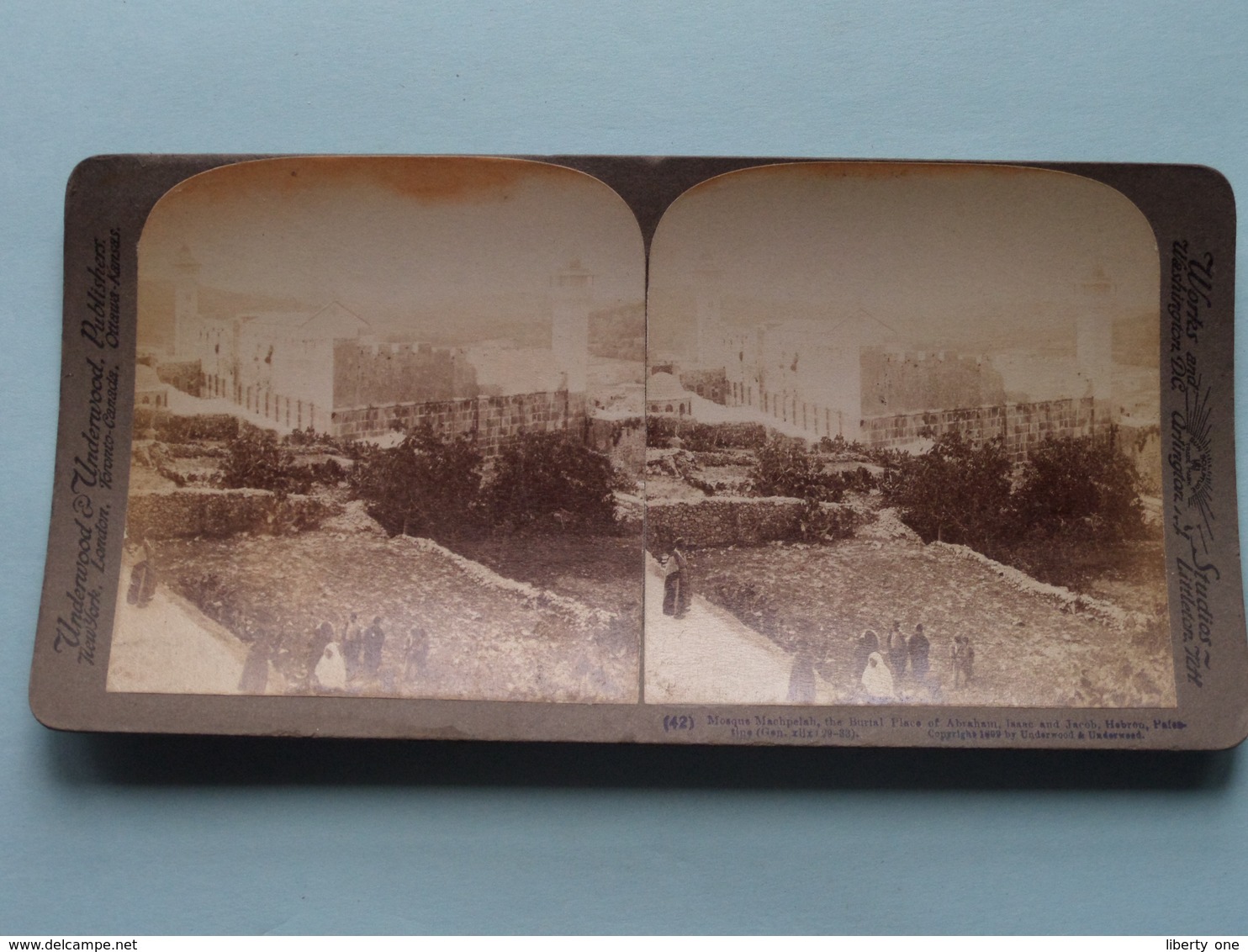 Mosque Machpelah, Burial Place Of Abrah, Palestine ( N° 42 ) Stereo Photo : Underwood & Underwood Publi ( Voir Photo ) ! - Photos Stéréoscopiques