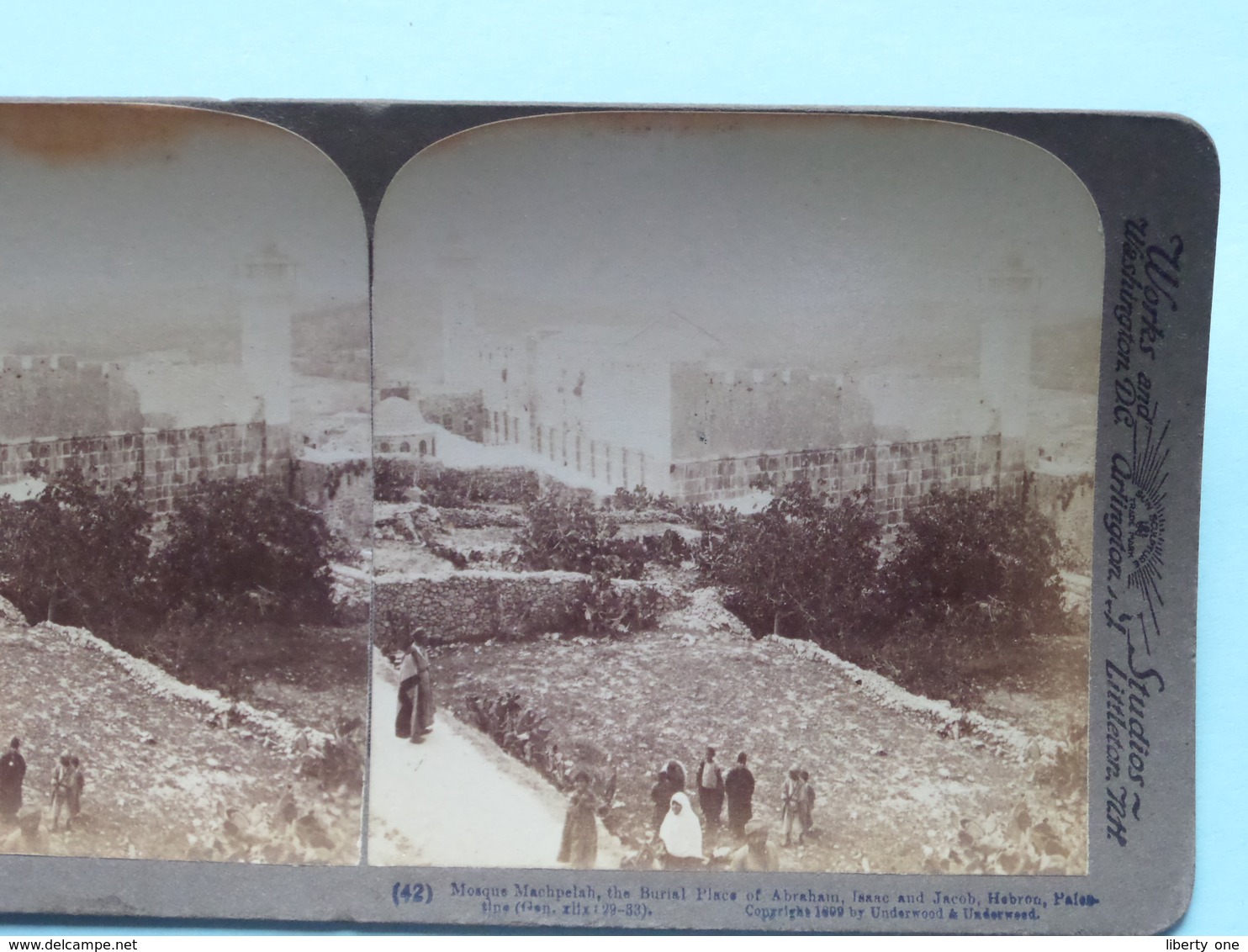 Mosque Machpelah, Burial Place Of Abrah, Palestine ( N° 42 ) Stereo Photo : Underwood & Underwood Publi ( Voir Photo ) ! - Photos Stéréoscopiques