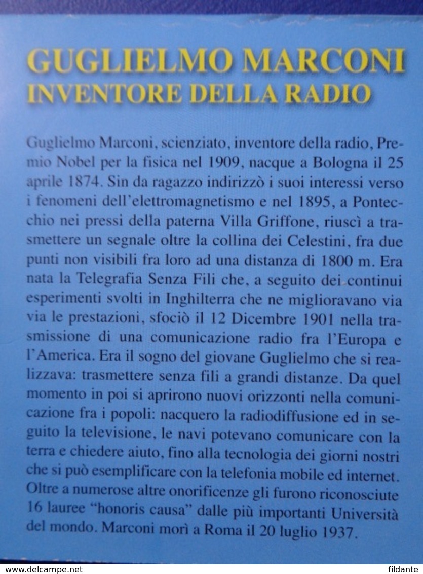 TEMATICA MARCONI 2009 MEDAGLIA 100° ANNIVERSARIO DEL PREMIO NOBEL 1909 IN BLISTER / FORDER - Autres & Non Classés