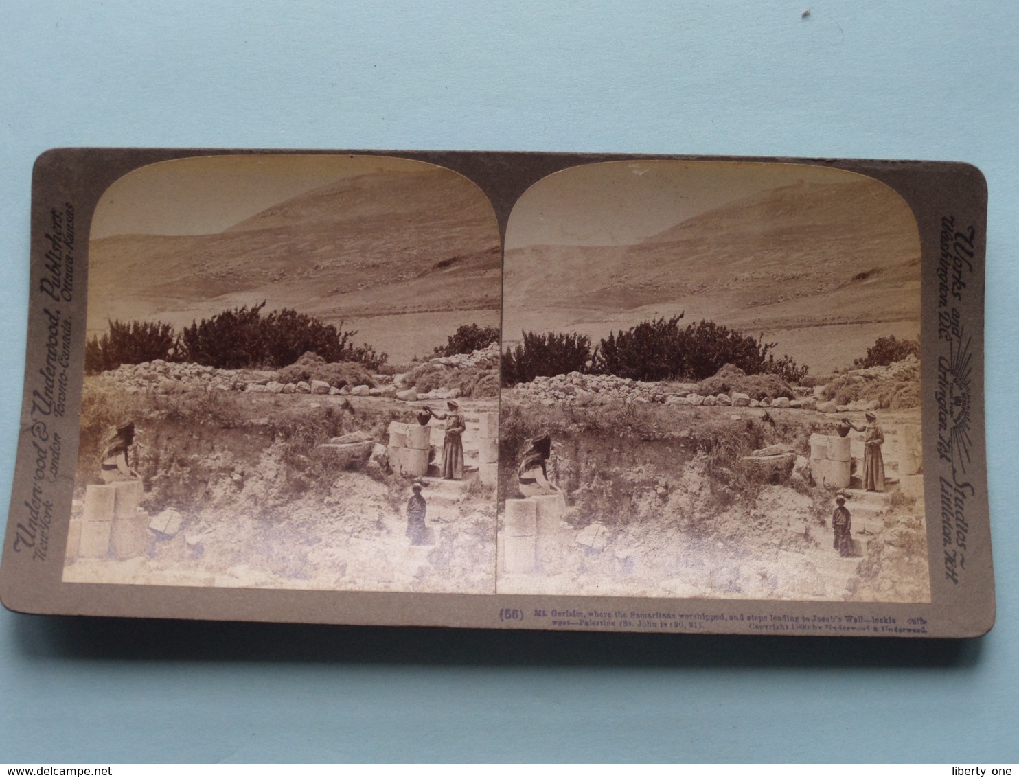 Mt. Gerizim, Samaritans, Palestine ( N° 56 ) Stereo Photo : Underwood & Underwood Publi ( Voir Photo ) ! - Photos Stéréoscopiques