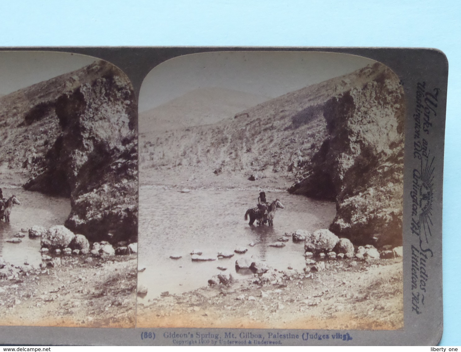 Gideon's Spring, Gilboa, Palestine ( N° 66 ) Stereo Photo : Underwood & Underwood Publi ( Voir Photo ) ! - Photos Stéréoscopiques