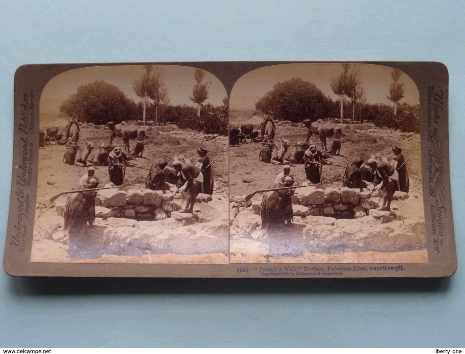 " Joseph's Well " Dothan, Palestine ( N° 65 ) Stereo Photo : Underwood & Underwood Publi ( Voir Photo ) ! - Stereoscopic