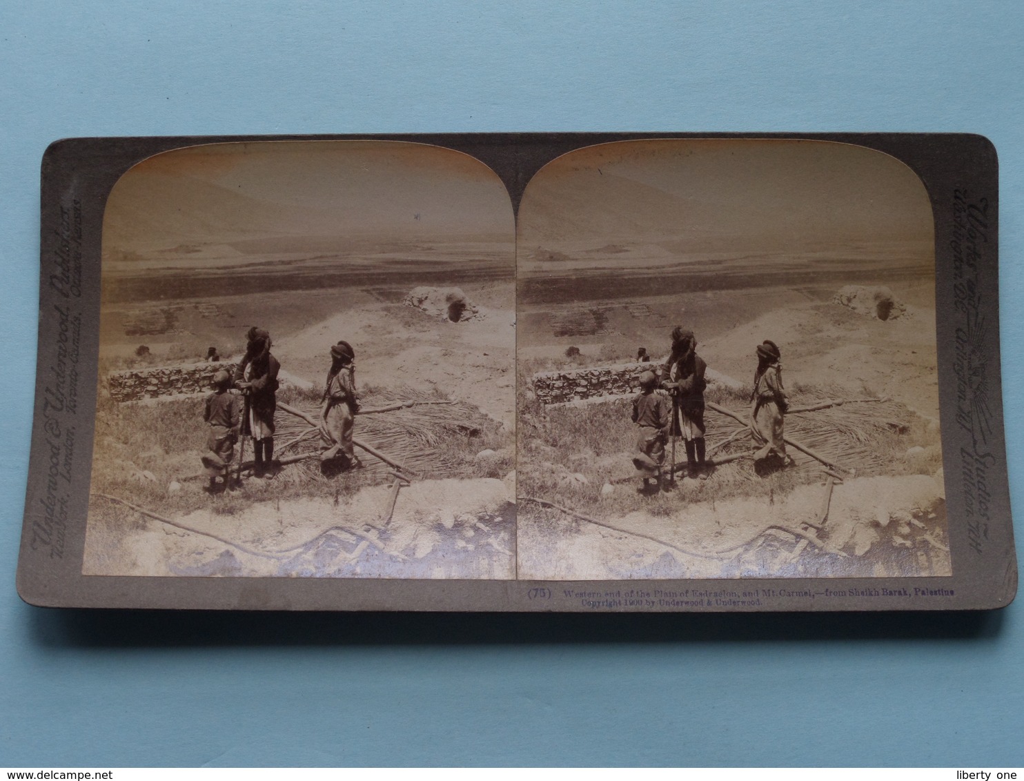 Plain Of Esdraelon And Mt Carmel, Palestine ( N° 75 ) Stereo Photo : Underwood & Underwood Publi ( Voir Photo ) ! - Photos Stéréoscopiques