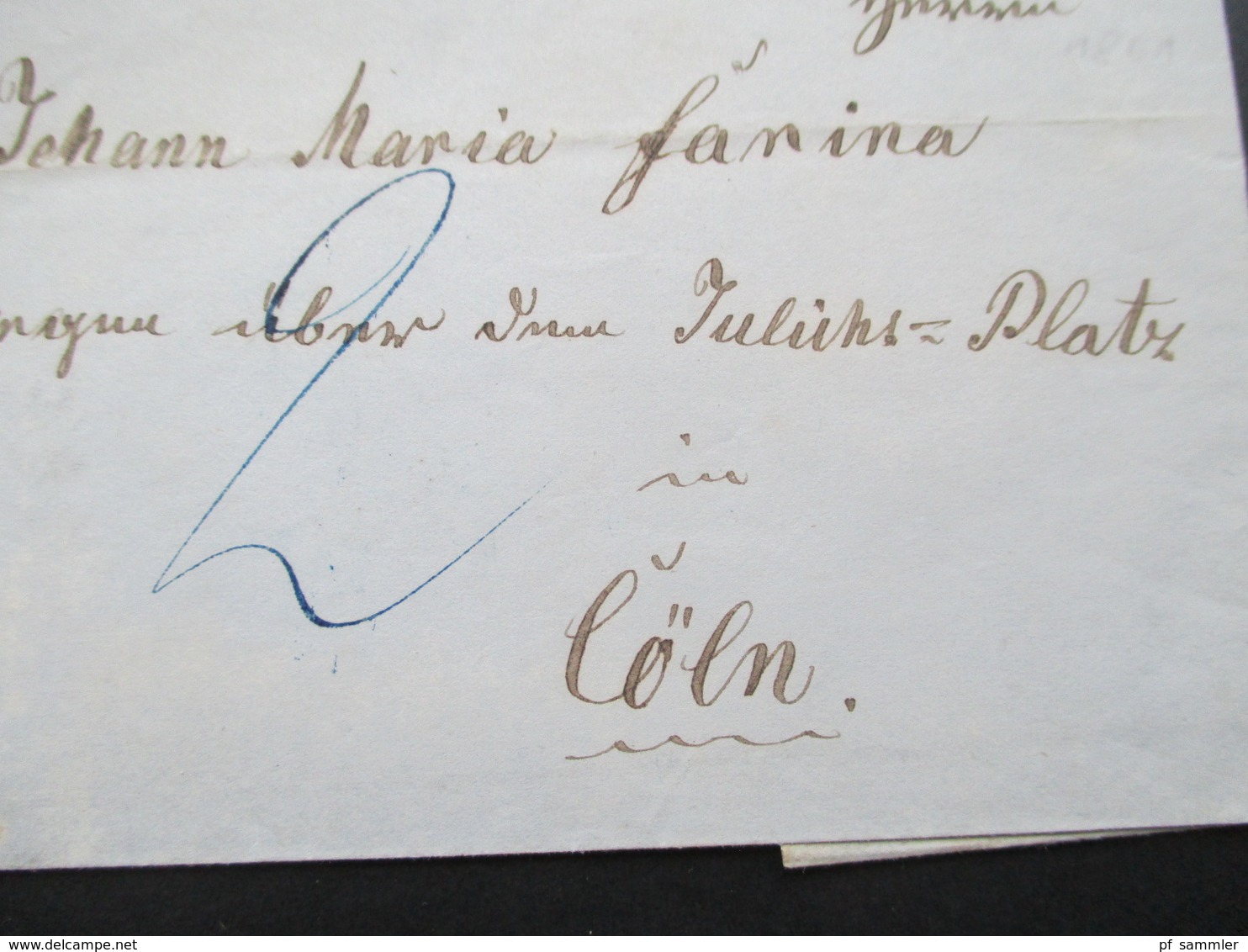 AD Preussen 1861 Rahmenstempel R2 Burgsteinfurt 26.12 * 2-3. Nach Cöln. Bartaxe / Blaustift 2 - Brieven En Documenten