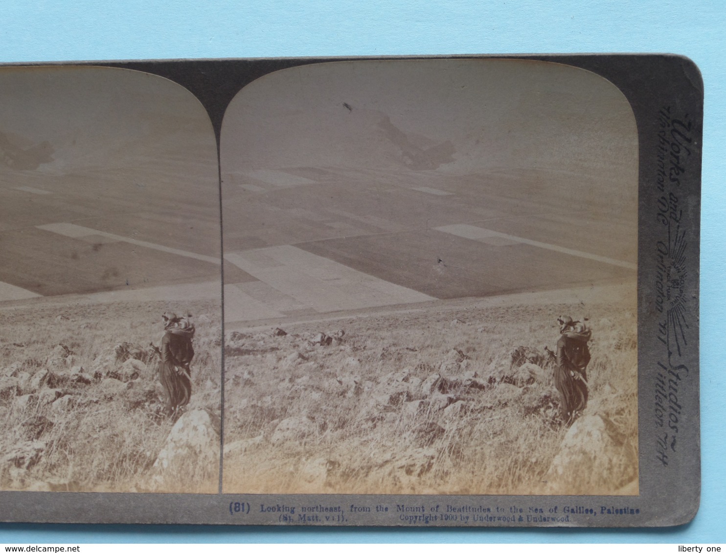 Mount Of Beatitudes, Galilee, Palestine ( N° 81 ) Stereo Photo : Underwood & Underwood Publi ( Voir Photo ) ! - Photos Stéréoscopiques