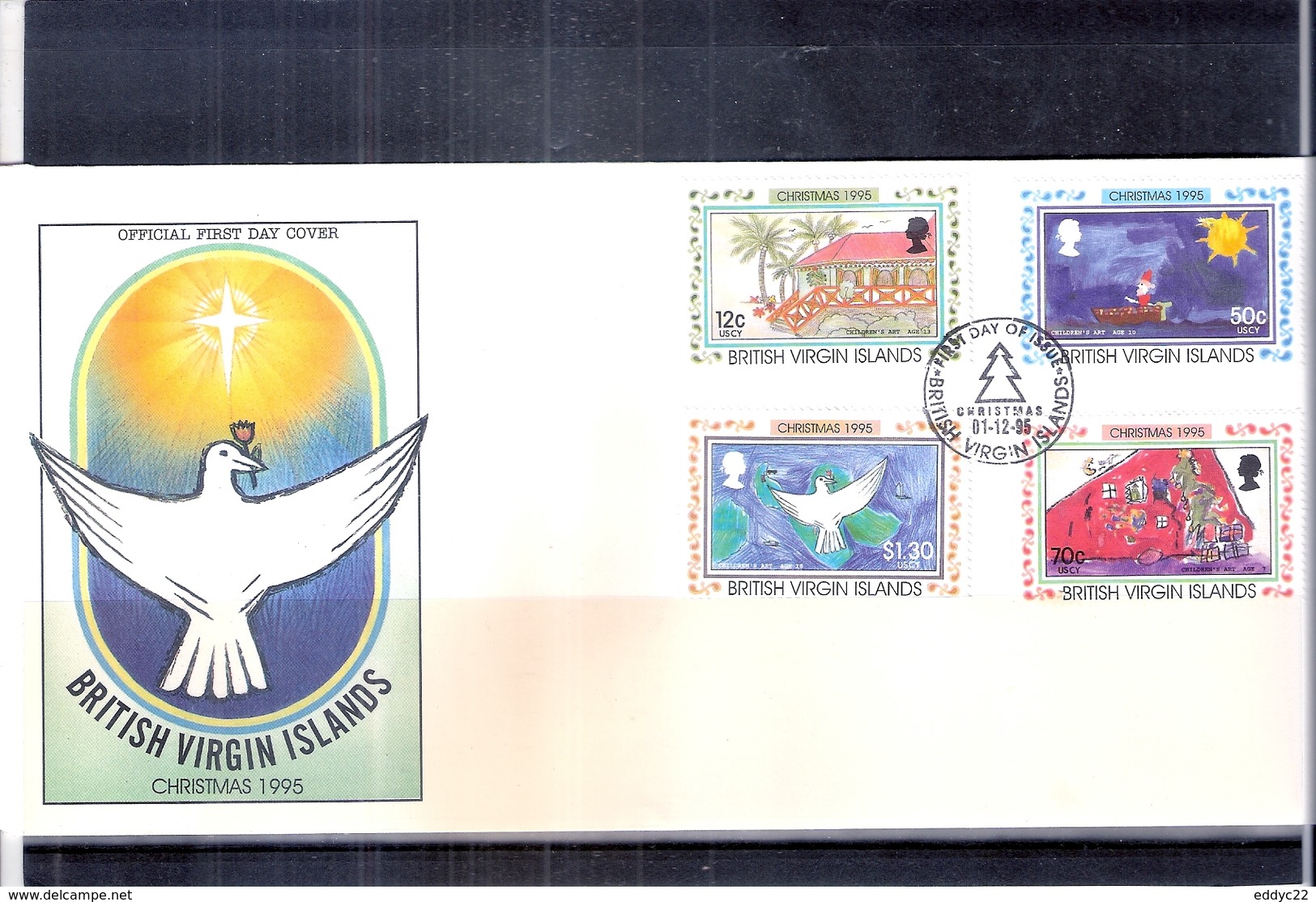 British Virgin Islands - FDC Christmas 1995 - Complete Set (to See) - Iles Vièrges Britanniques