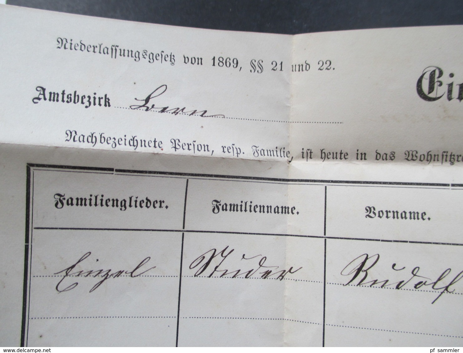 Schweiz 1882 Dienstpost Bern / Muri B/Bern. Enschreibungsanzeige. Interessantes Dokument!