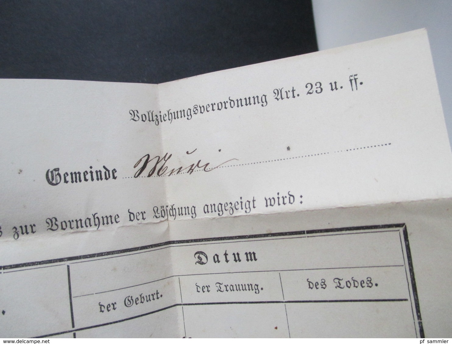 Schweiz 1882 Dienstpost Bern / Muri B/Bern. Enschreibungsanzeige. Interessantes Dokument!