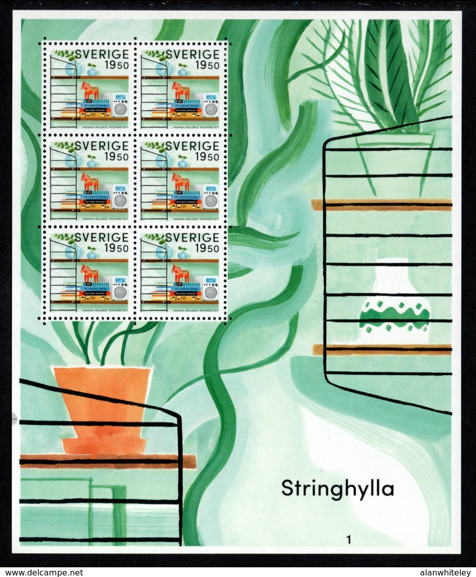 SWEDEN 2017 Retro/Stringhylla/String Shelf: Souvenir Sheet UM/MNH - Blocks & Sheetlets