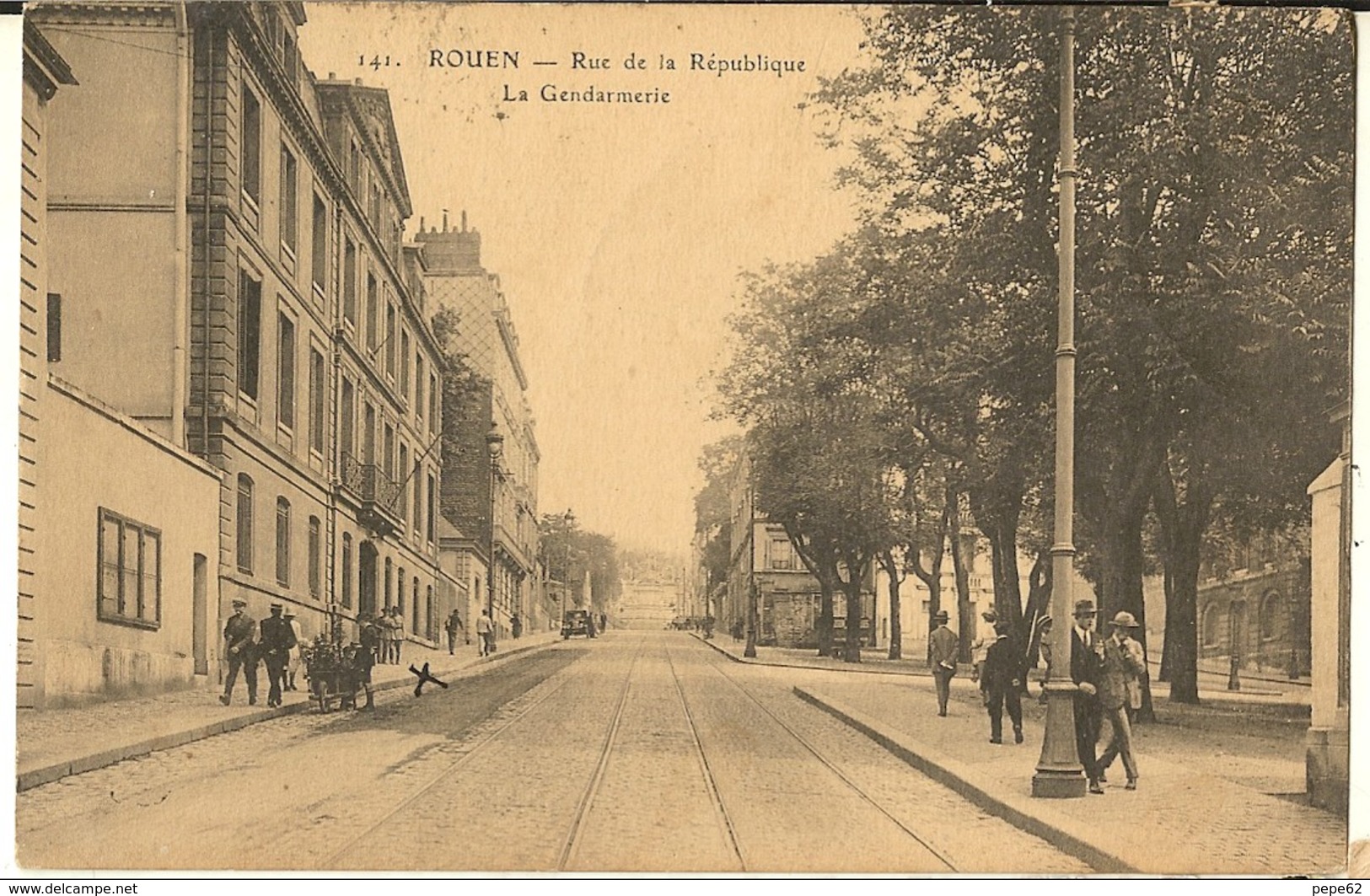 Rouen-rue De La Republique-la Gendarmerie-cpa - Rouen