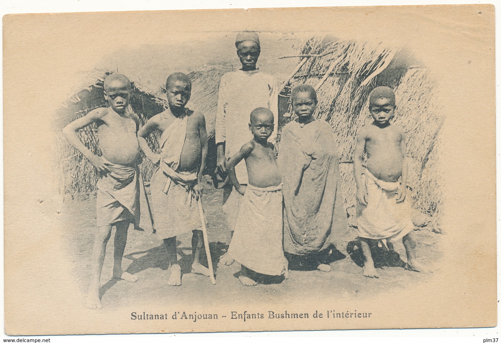 SULTANAT D'ANJOUAN - Enfants Bushmen De L'Intérieur - 3 Trous D'épingle - Komoren