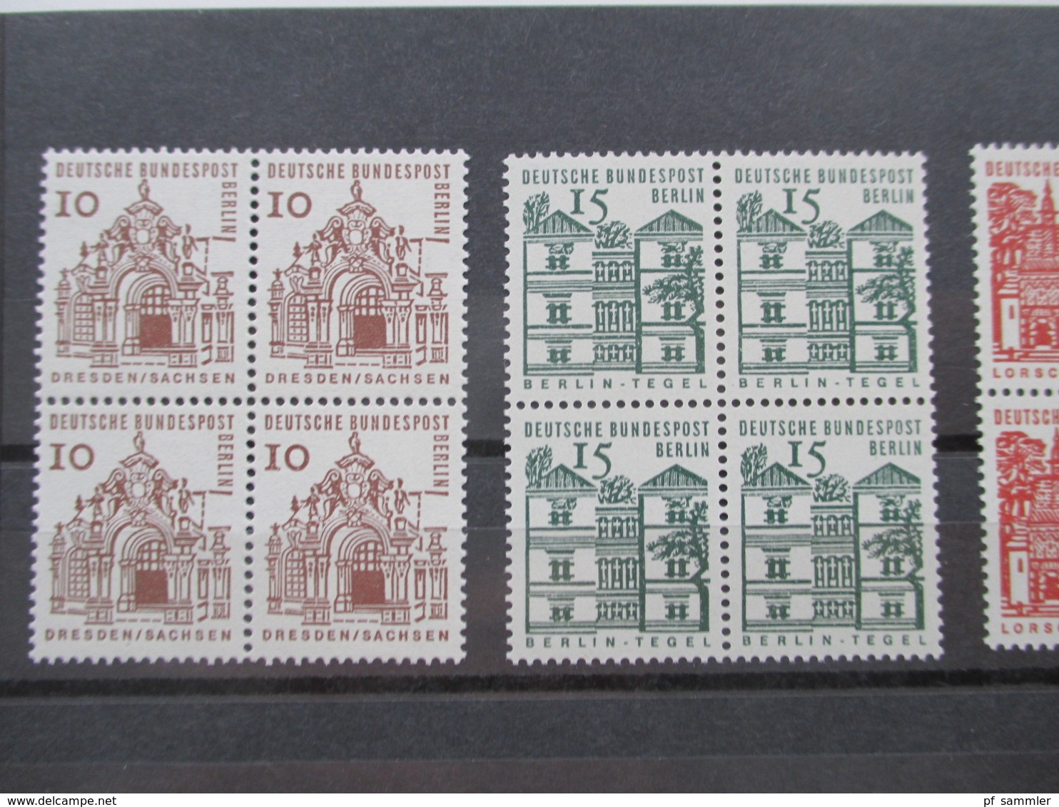 Berlin 1964 Freimarken Deutsche Bauwerke 4er Blöcke! Sauber Postfrisch / ** Katalogwert Nur Als Paare Schon 130€ - Neufs