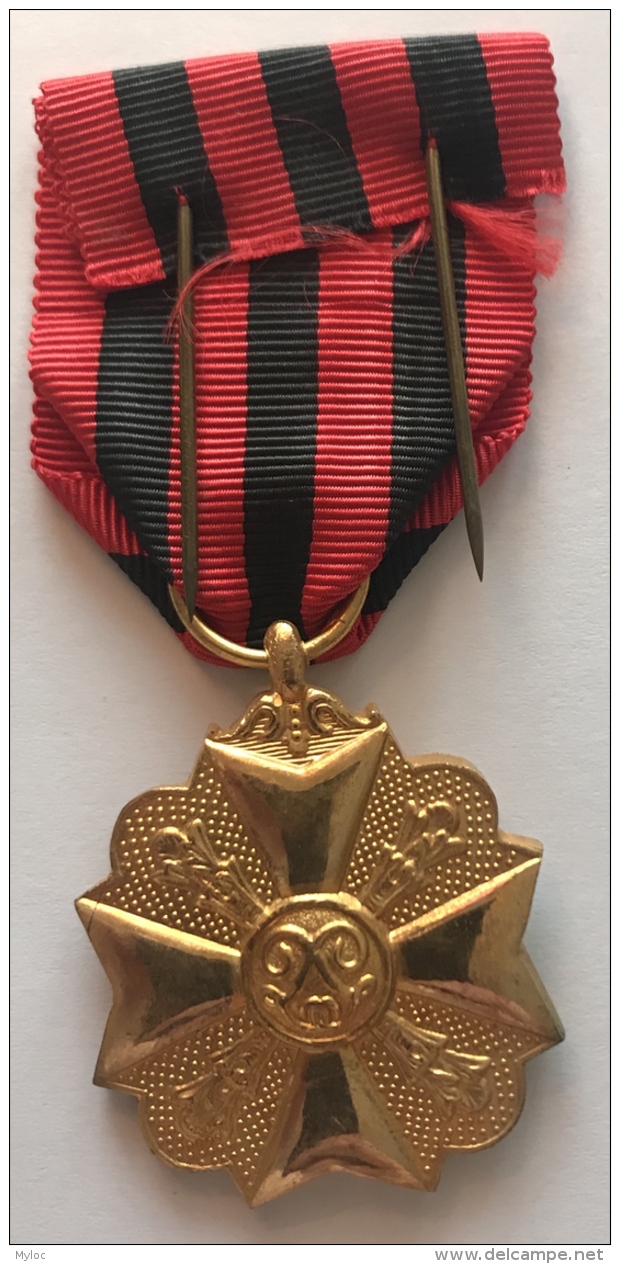 Médaille Décoration Civile Pour Long Service Dans L'administration. 2e Classe En Vermeil. - Professionnels / De Société