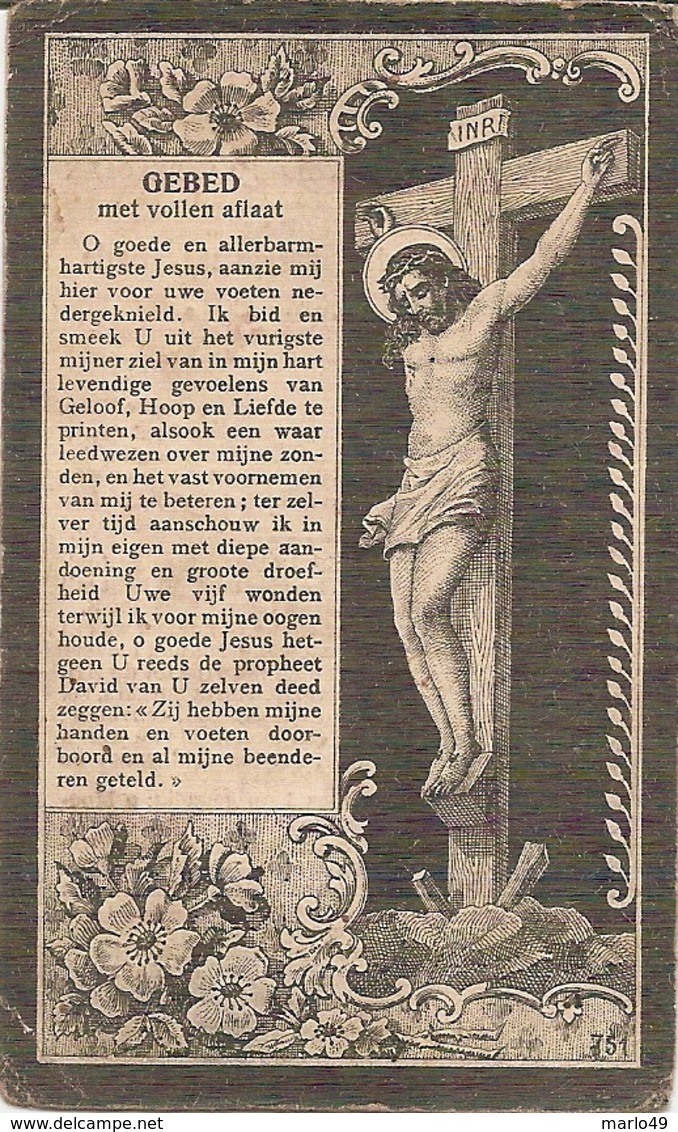 DP. GEORIUS VERGAUWEN + GENT 1905 - 74 JAAR - GEWEZEN BURGEMEESTER VAN BERLAERE - Religion & Esotérisme