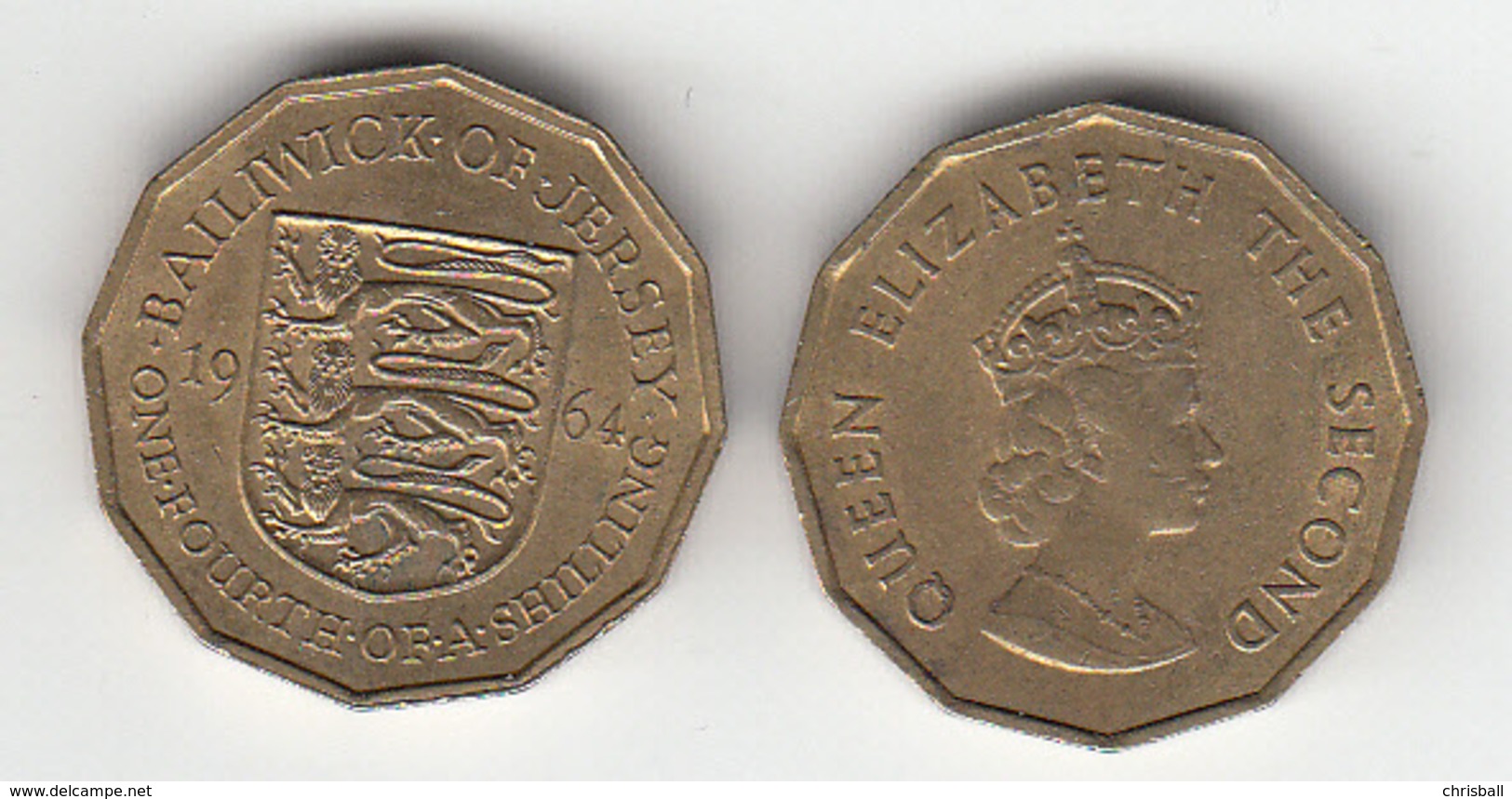 Jersey Coin -3d 1964 (1/4 Of Shilling) - Jersey