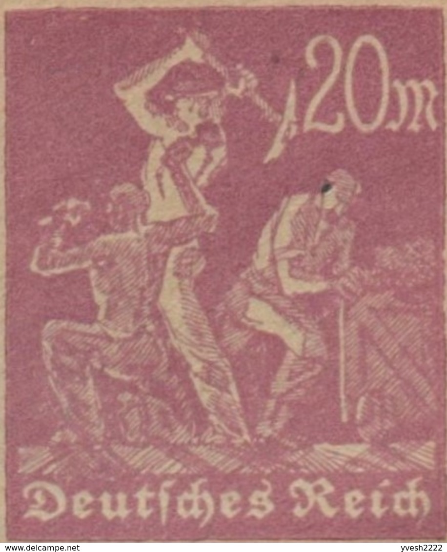 Allemagne 1921-1923. 4 Entiers Postaux Timbrés Sur Commande. Période D'inflation. Mineurs (les 2 Types), Charbon - Autres & Non Classés