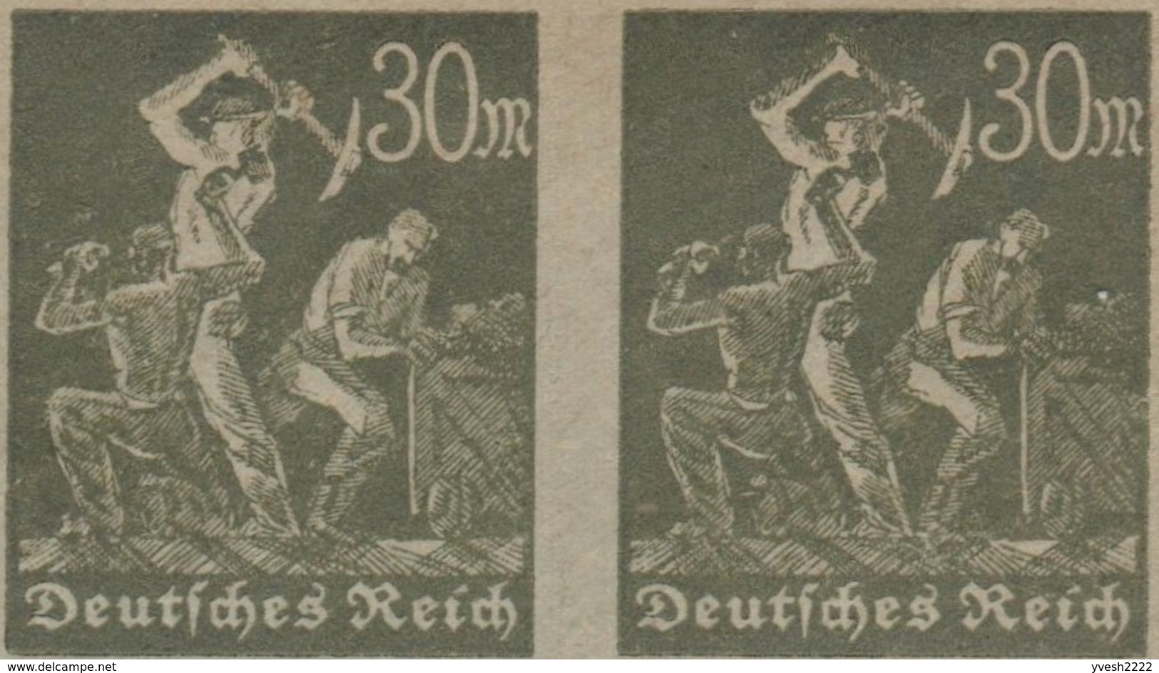 Allemagne 1921-1923. 4 Entiers Postaux Timbrés Sur Commande. Période D'inflation. Mineurs (les 2 Types), Charbon - Autres & Non Classés