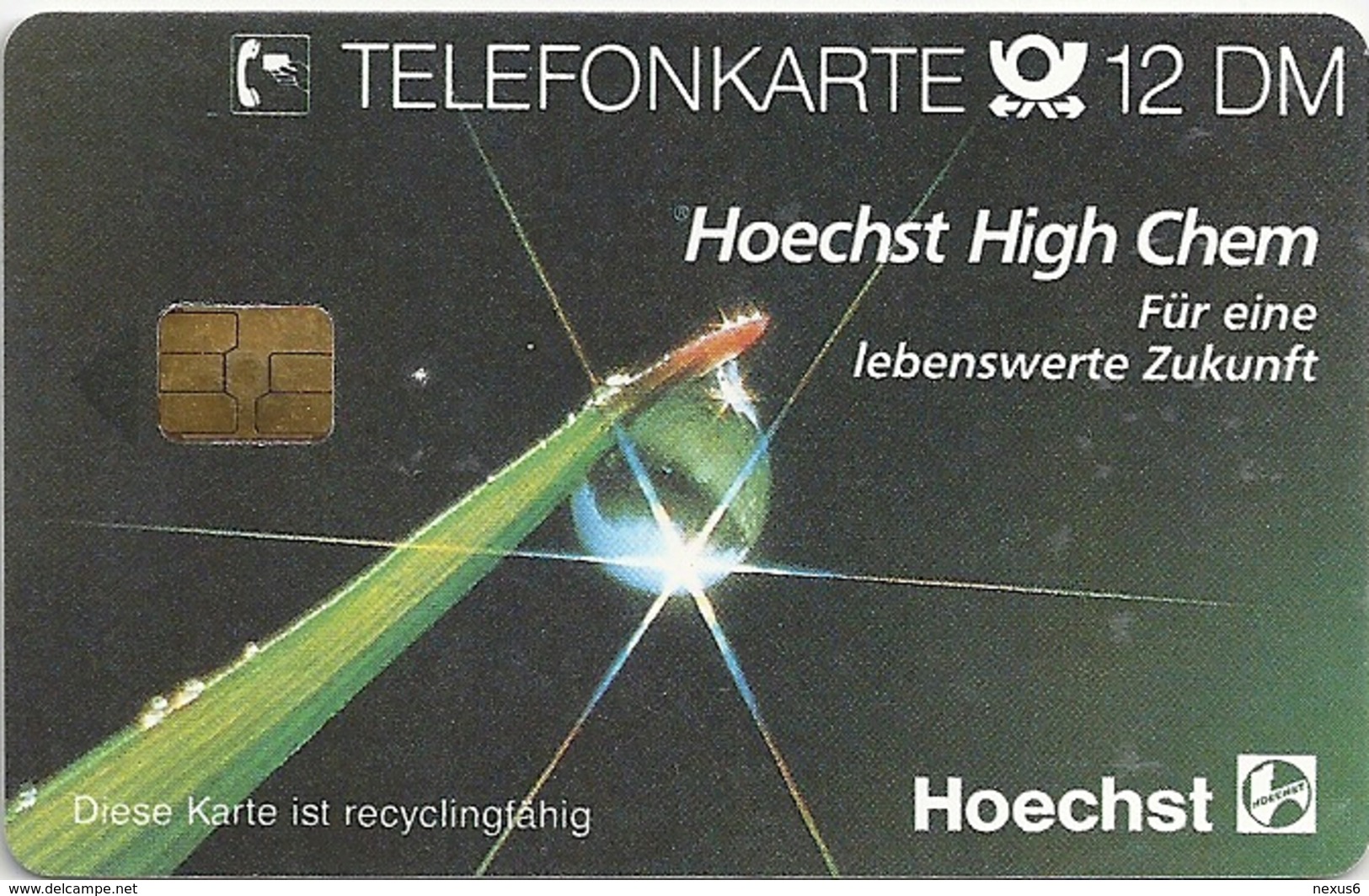 Germany - Hoechst High Chem 7, S 20A-08.91 - 60.000ex, Used - S-Series : Tills With Third Part Ads