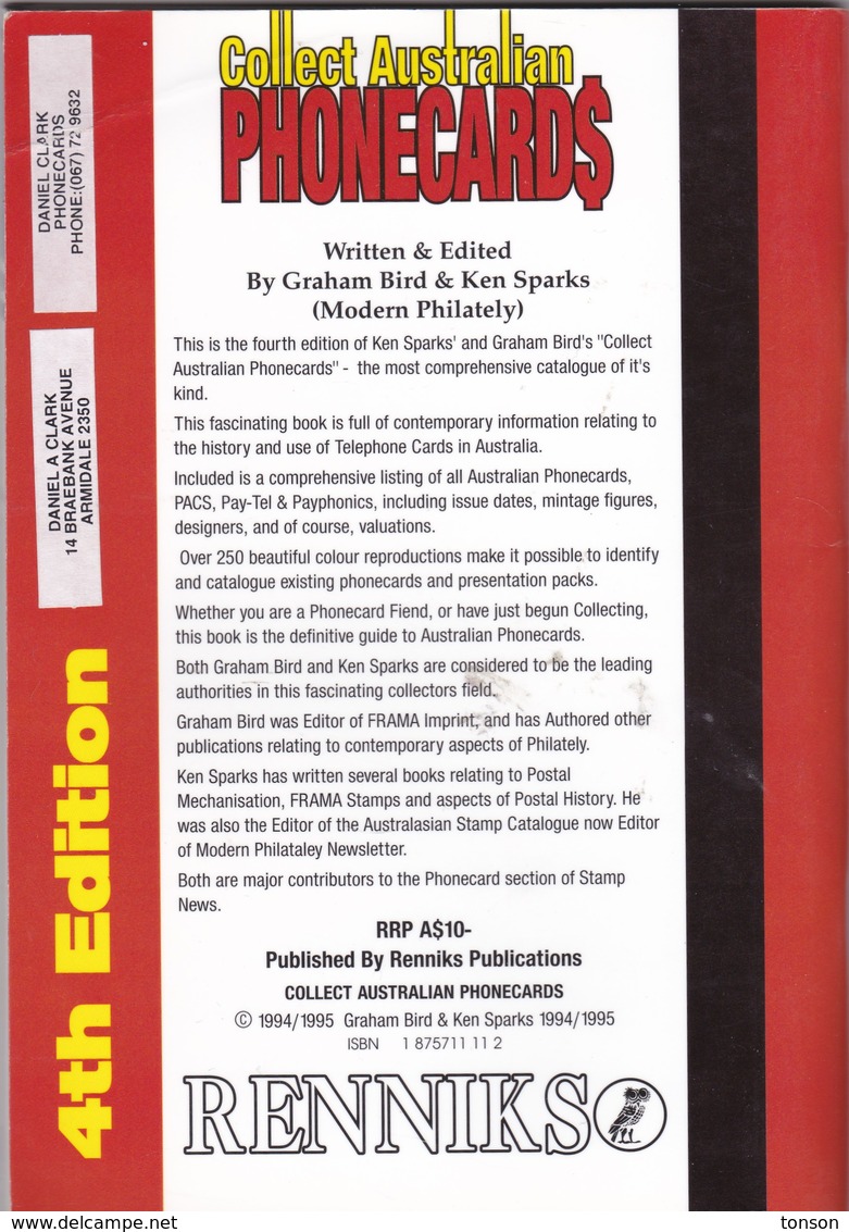 Collect Australian Phonecards, Guide To Australian Phonecards 1994/95.   3 Scans. - Supplies And Equipment