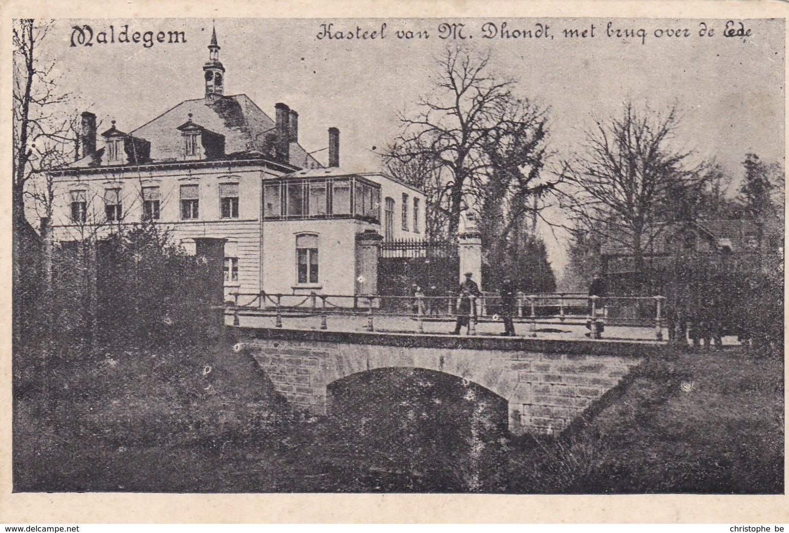 Maldegem, Maldeghem, Kasteel Van M Dhondt Met Brug Over De Eede (pk45066) - Maldegem