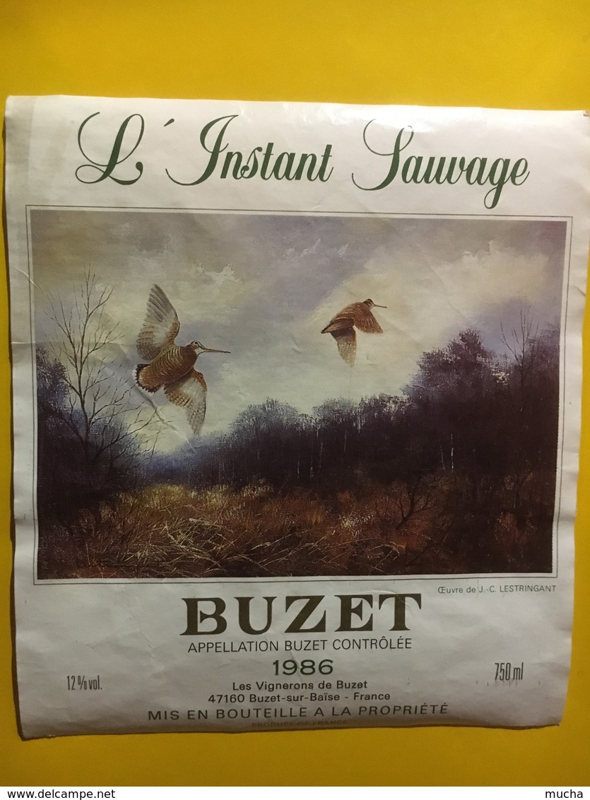 8011 -  L'Instant Sauvage  Buzet  1986 Oeuvre De J.C. Lestringant - Art