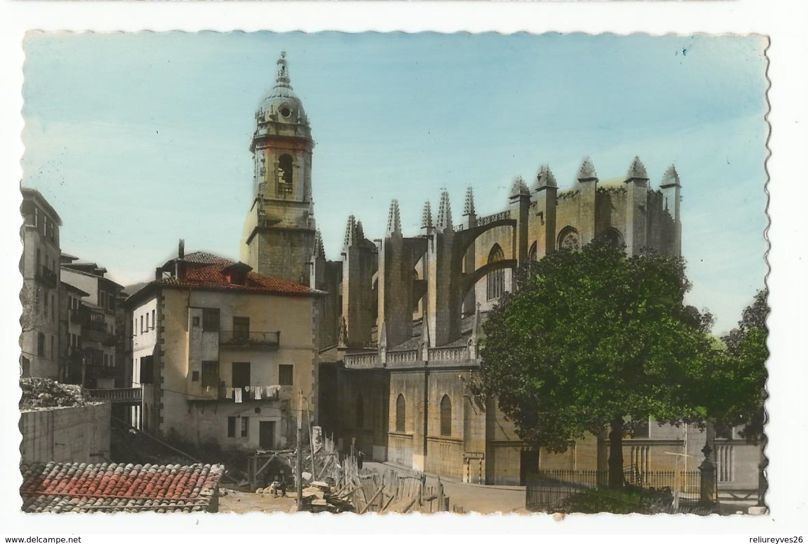 CPSM ,Espagne ,N°4, Lequeitio , Basilica De Sta. Maria , Ed. G.G. - Other & Unclassified