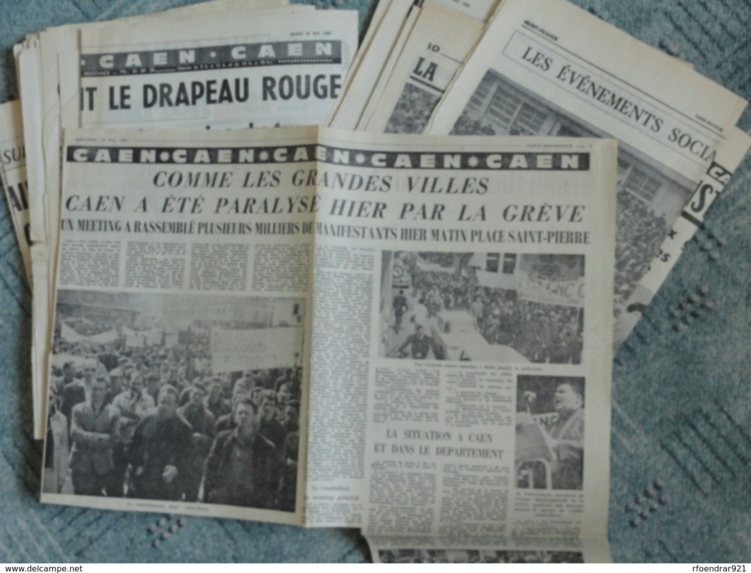 CAEN Et LISIEUX (Calvados) MAI 1968 .Lot De Coupures De Presse Ouest-France,Liberté,Paris Normandie - Histoire