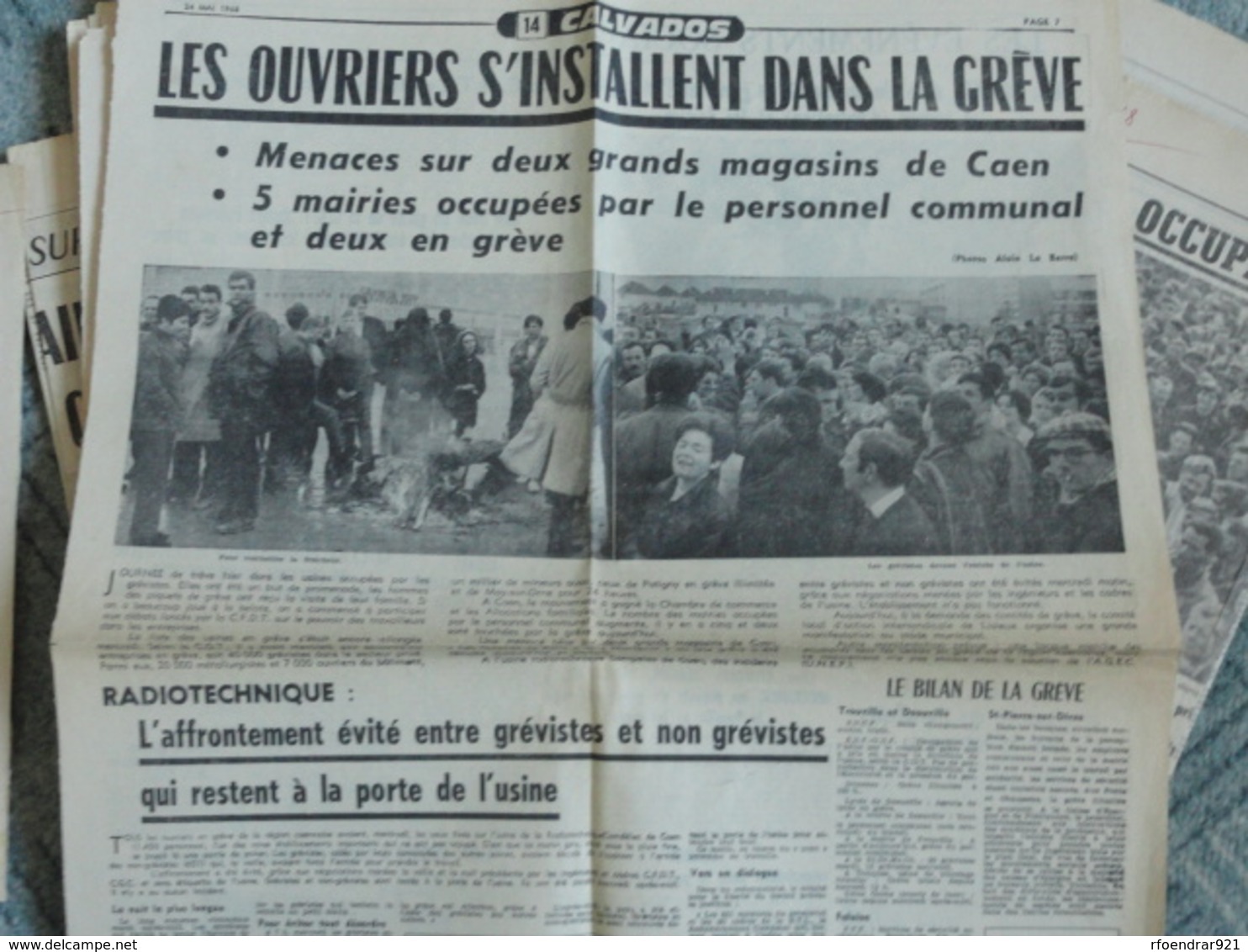 CAEN Et LISIEUX (Calvados) MAI 1968 .Lot De Coupures De Presse Ouest-France,Liberté,Paris Normandie - Histoire