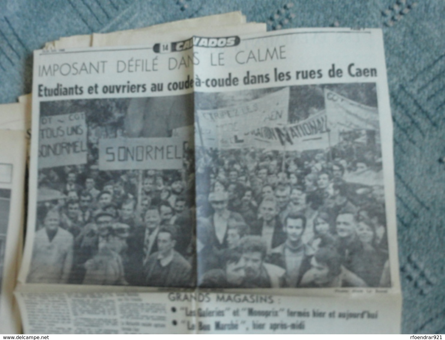 CAEN Et LISIEUX (Calvados) MAI 1968 .Lot De Coupures De Presse Ouest-France,Liberté,Paris Normandie - Histoire