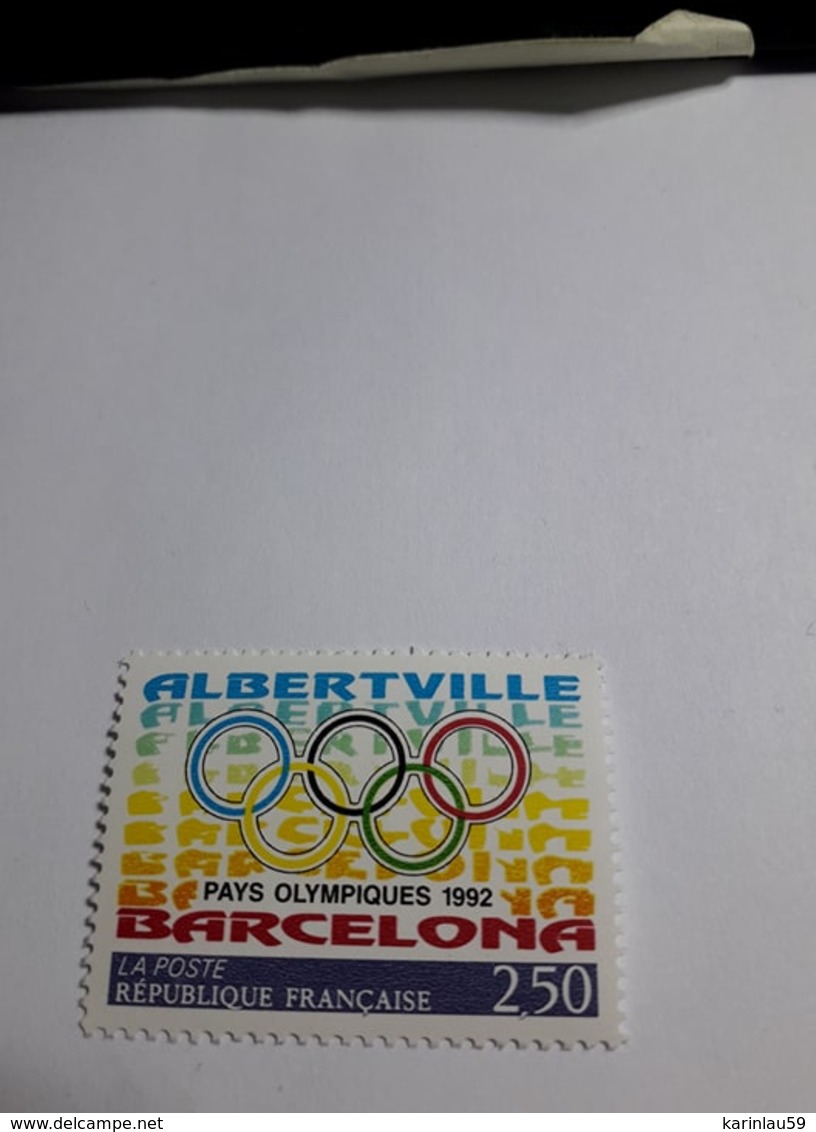 Timbre France N° 2760 Année 1992 La France Et L'Espagne Pays Olympiques 1992 Albertville Barcelone Neuf - Neufs