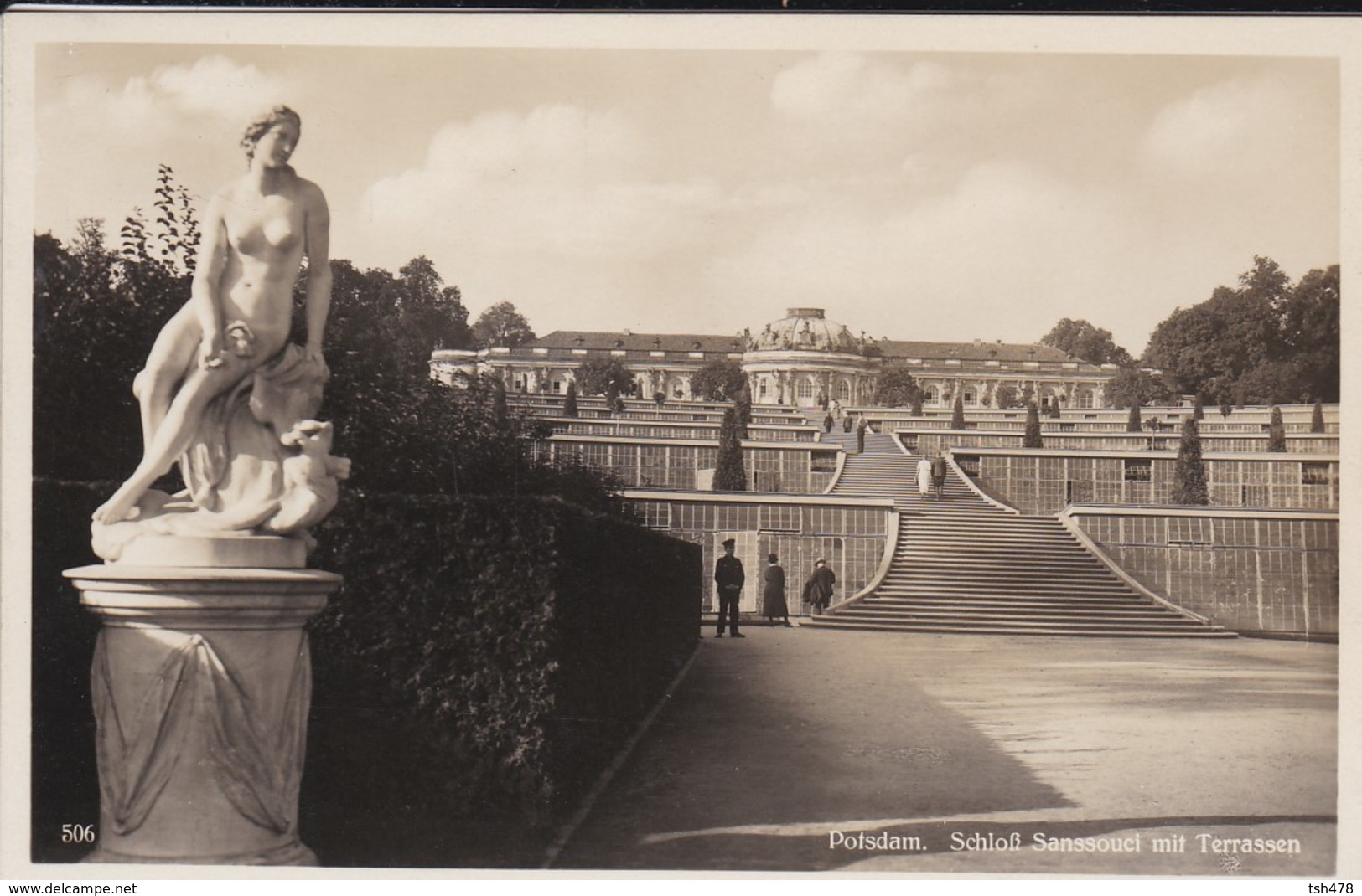 ALLEMAGNE---RARE----POTSDAM--schlob Sanssouci Mit Terrassen-( Statue Nu Féminin )--voir 2 Scans - Potsdam