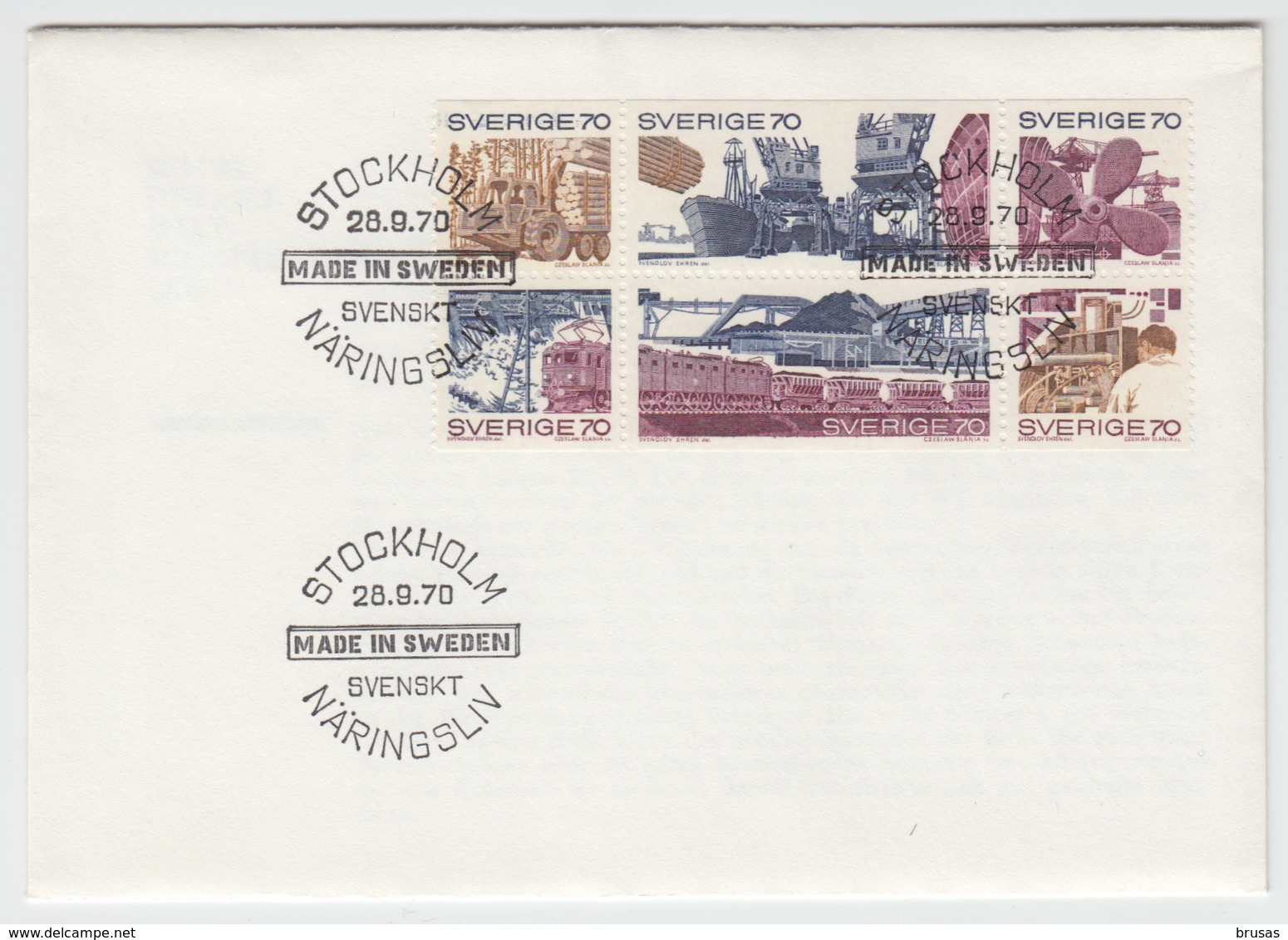 Sweden - FDC 1970, Michel 683-688, Ref 1-114 - FDC