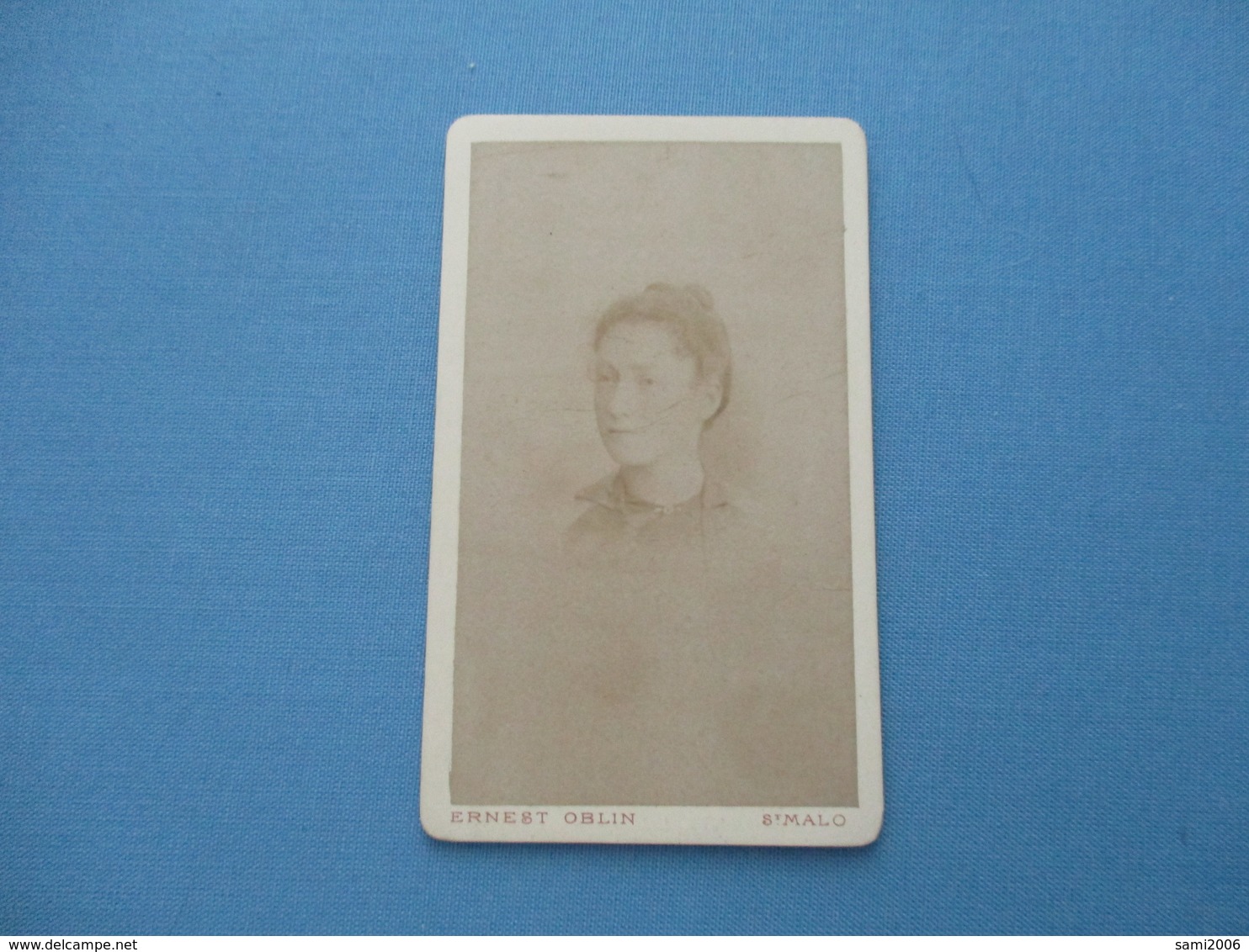 CDV FEMME PORTRAIT PHOTOGRAPHE ERNEST OBLIN SAINT MALO - Cartes De Visite