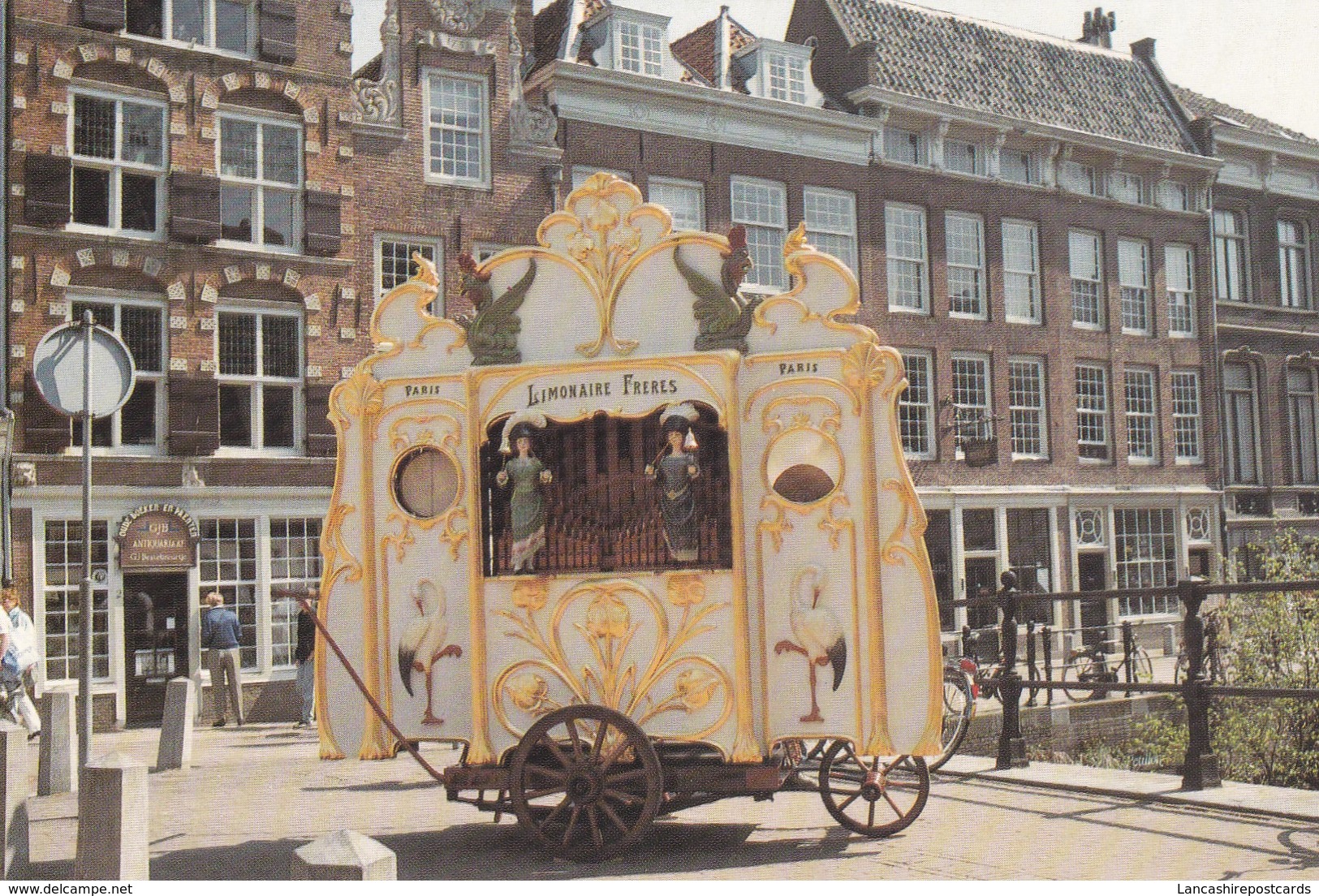 Postcard Street Organ The Golden Limonaire  [ Musical Instrument Interest ]  My Ref  B22435 - Music And Musicians