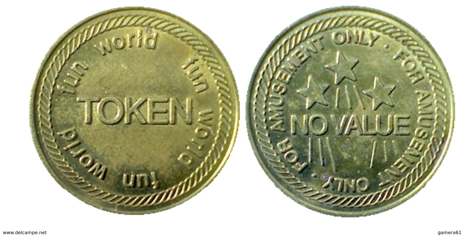 03104 GETTONE JETON TOKEN DUBAI ARCADE NO CASH VALUE FOR AMUSEMENT ONLY - Casino