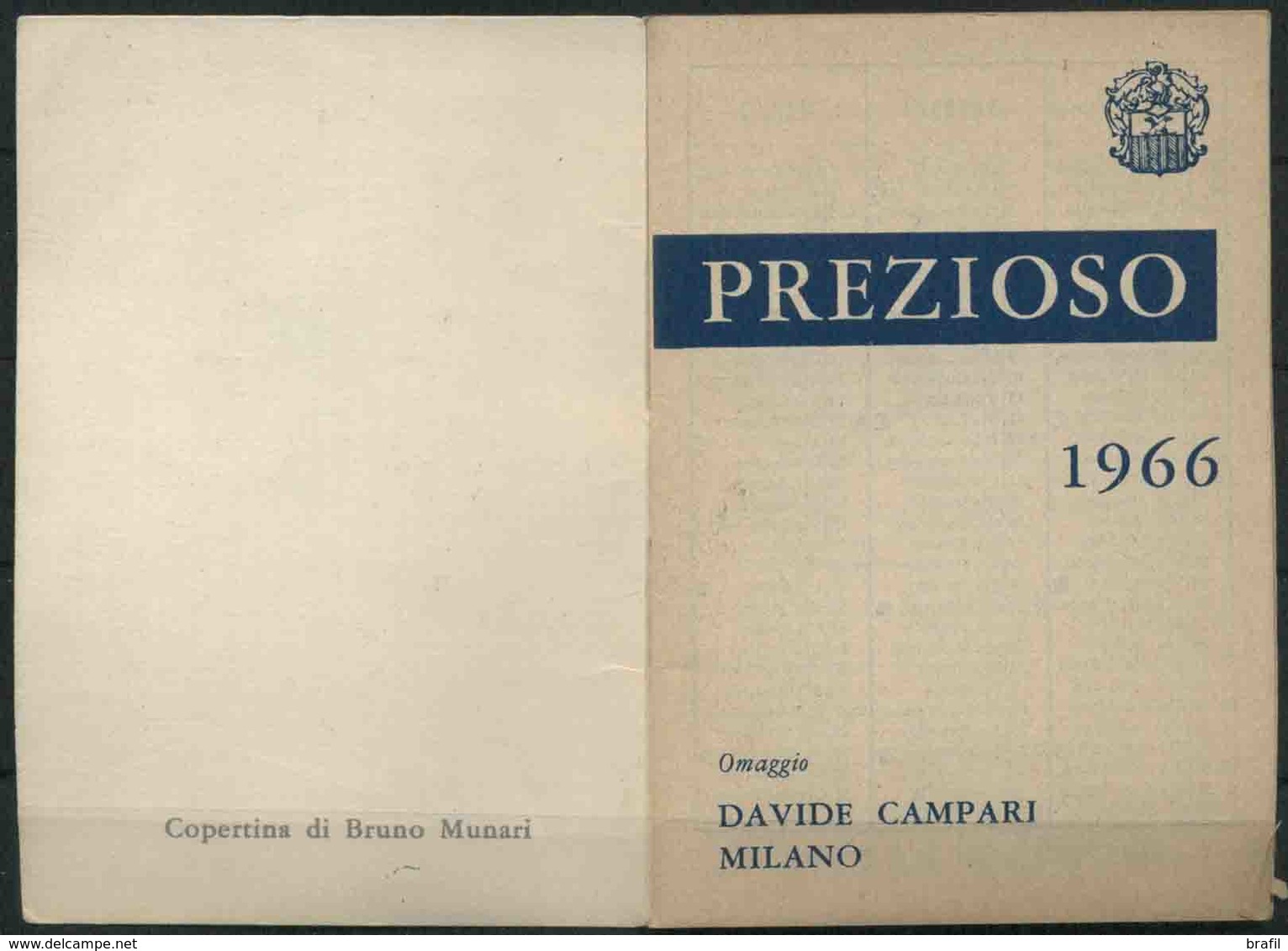 1966 Calendarietto Campari, Copertina  Di Bruno Munari Nuovo Ottime Condizioni - Formato Piccolo : 1961-70