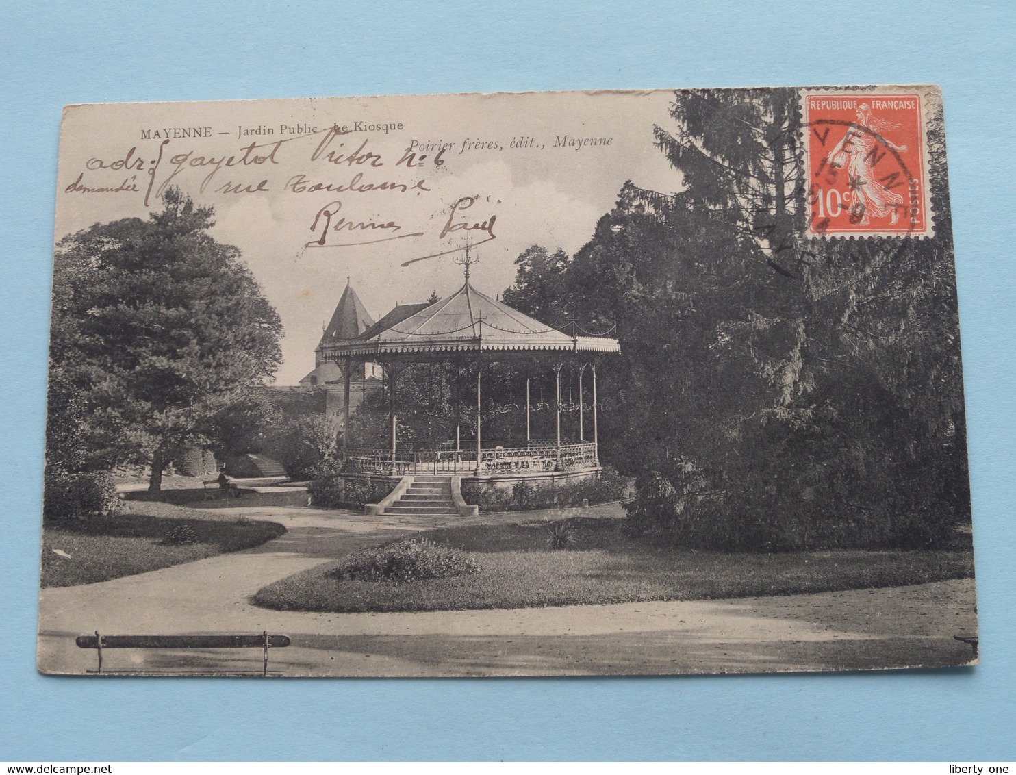 Jardin Public - Le Kiosque ( Poirier Frères ) Anno 1914 ( Voir Photo ) ! - Mayenne