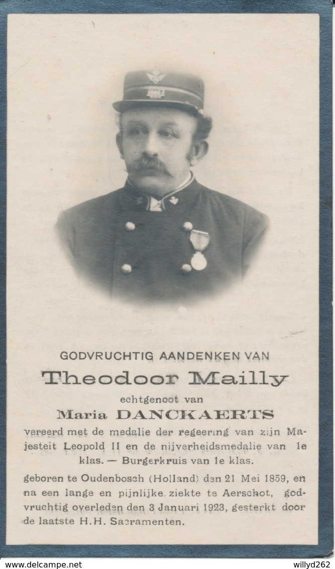 Doodsprentje Theodoor Mailly Echtg. Danckaerts °Oudenbosch (Nl) 1859 + Aarschot 1923 - Religion & Esotérisme