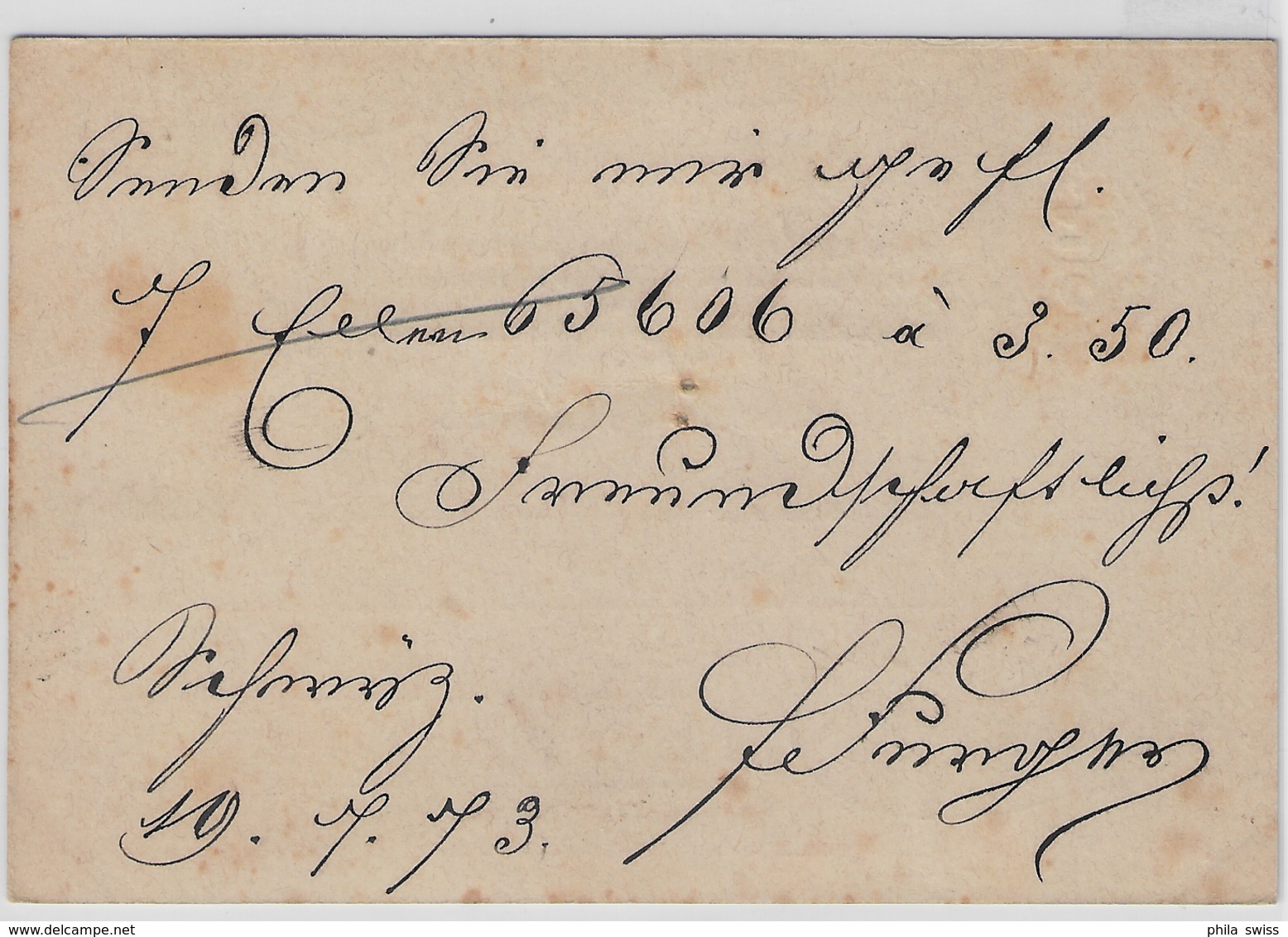 1873 PK 3b - Stempel: Schwyz To Basel 19.VII.73 Fridolin Furger - Interi Postali
