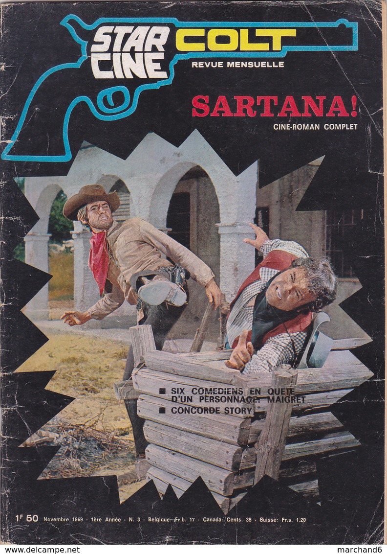 Star Ciné Colt Film Sartana Avec John Garko William Berger Fernando Sancho N°3 Novembre 1969 - Films